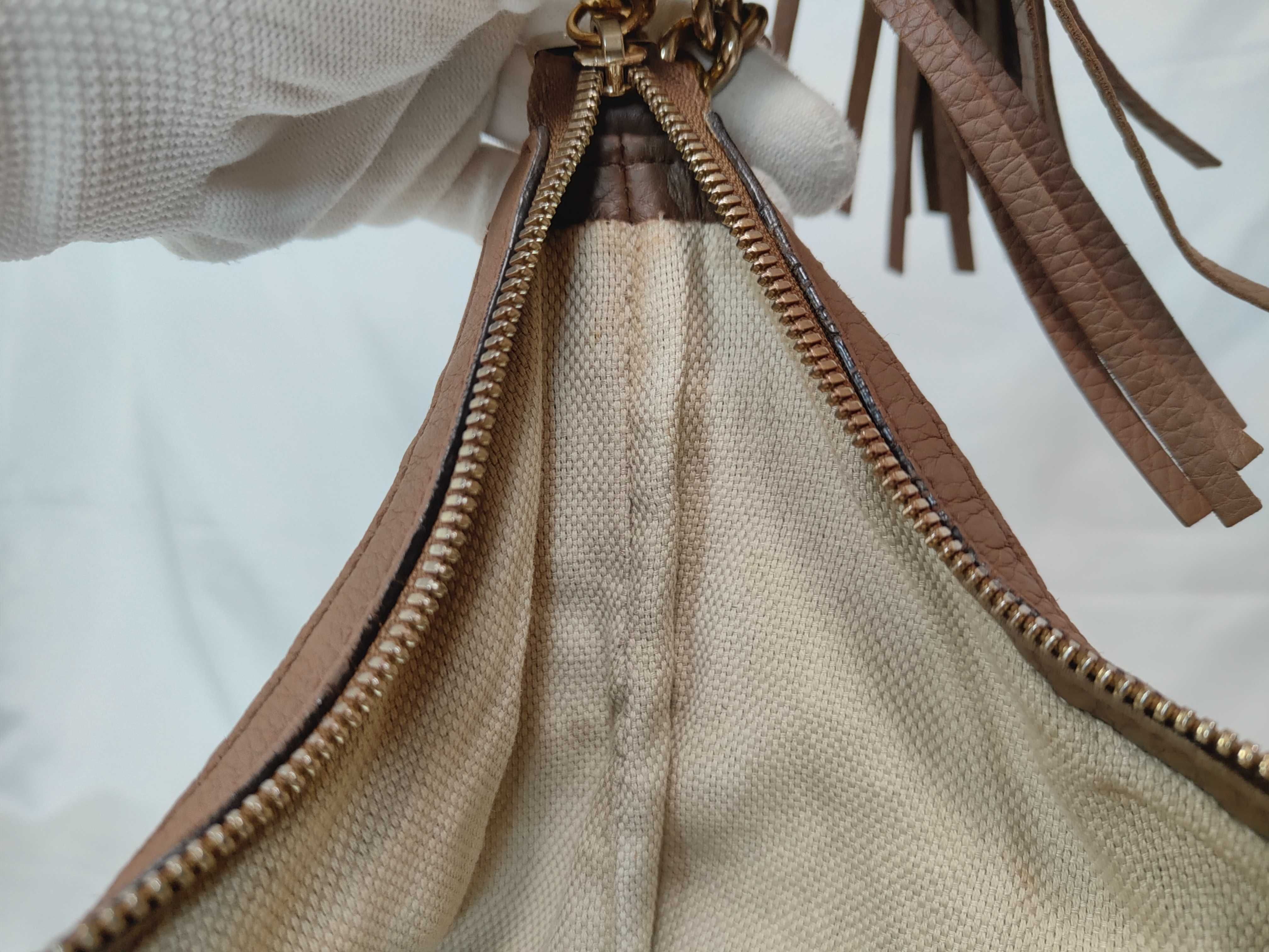 Soho Tassel Chain Shoulder Bag Brown — view 9