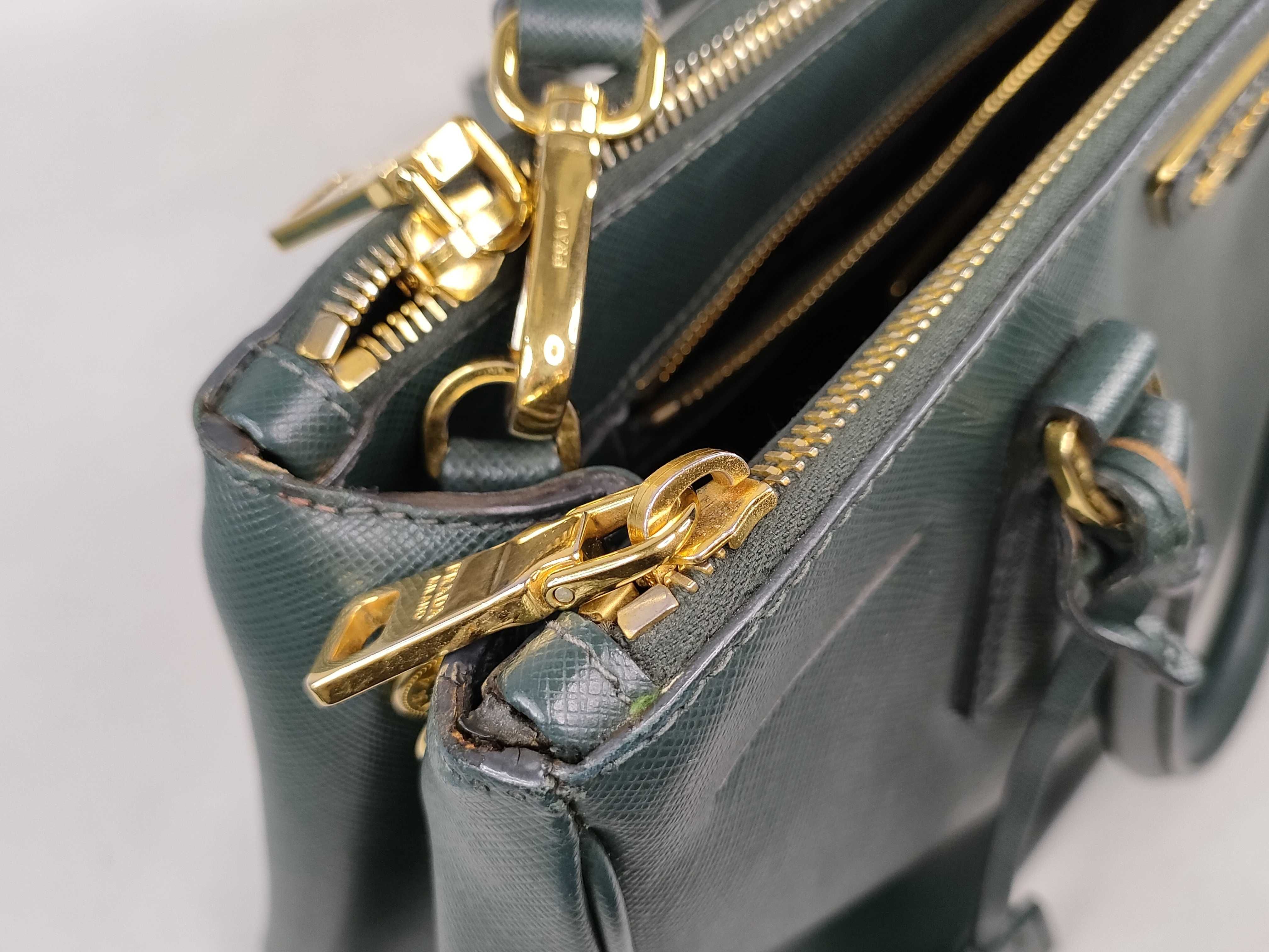 Galleria Handbag, Leather, Green, 2-Way Handbag — view 14