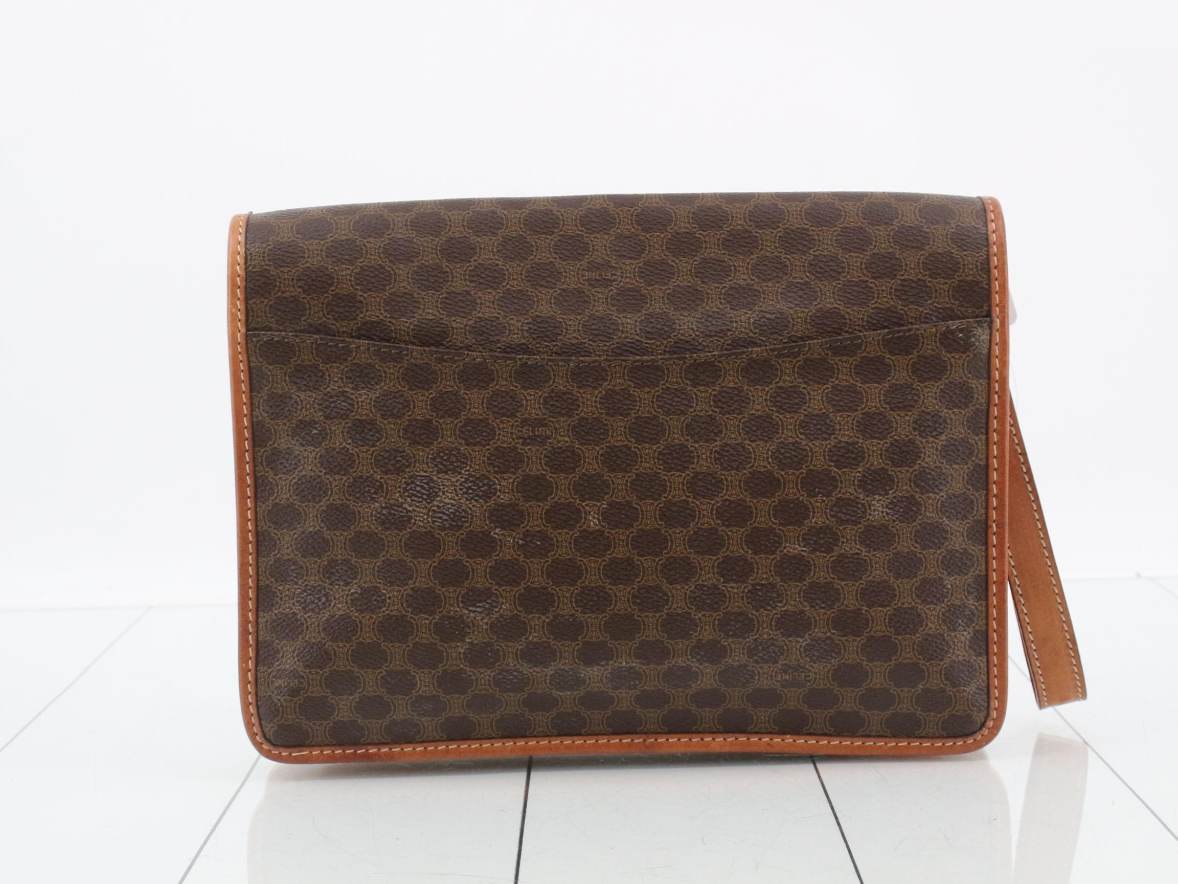 Macadam Clutch Bag, Brown, PVC Leather — view 2