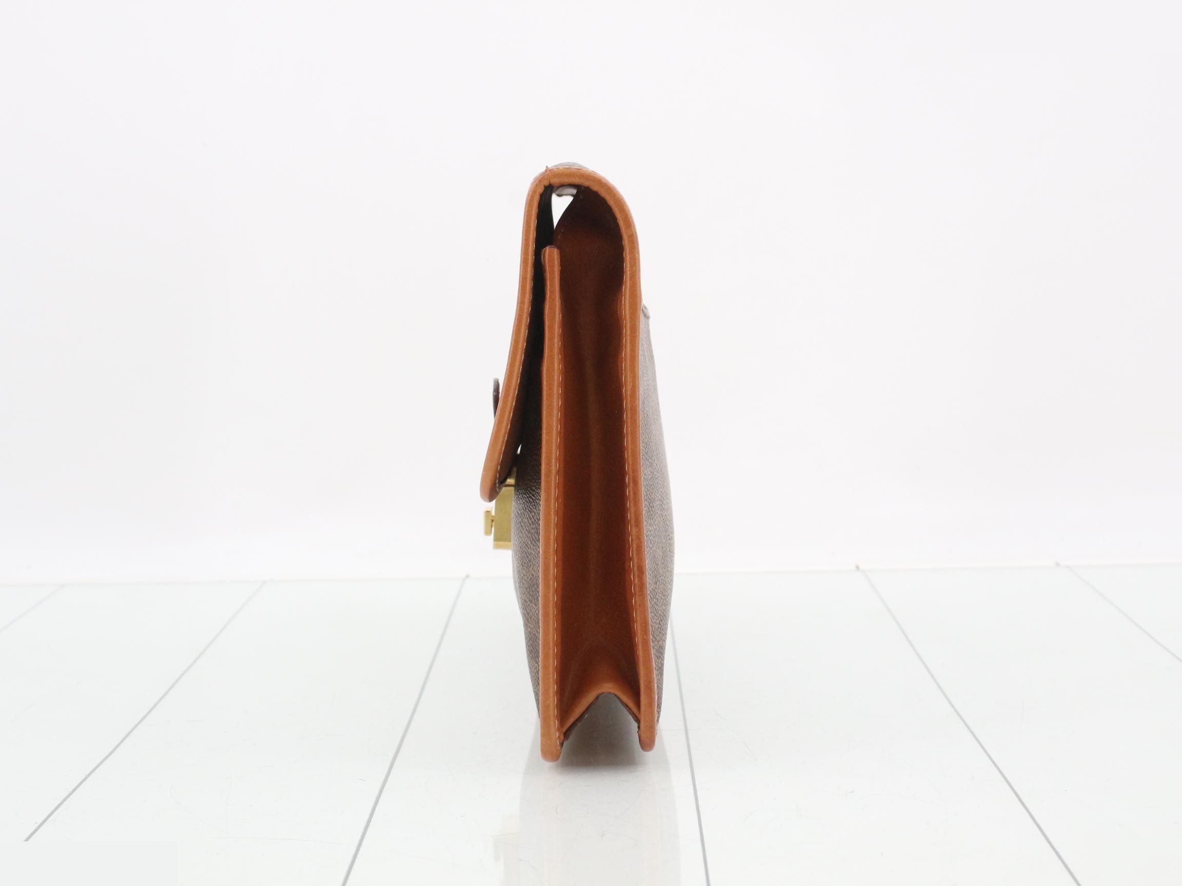 Macadam Clutch Bag, Brown, PVC Leather — view 3