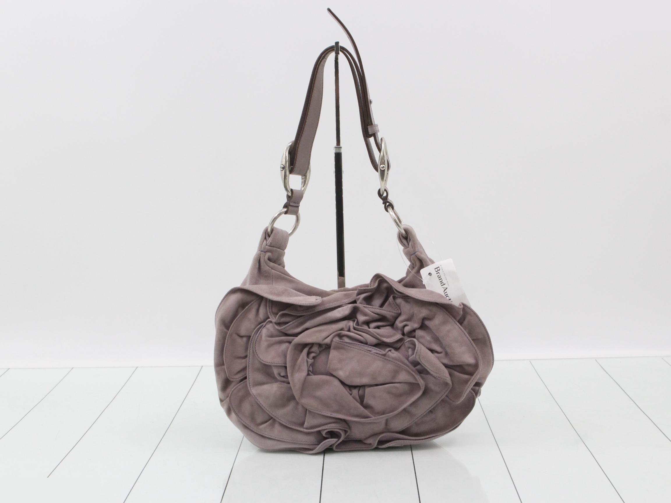 Nadja handbag, frill, suede