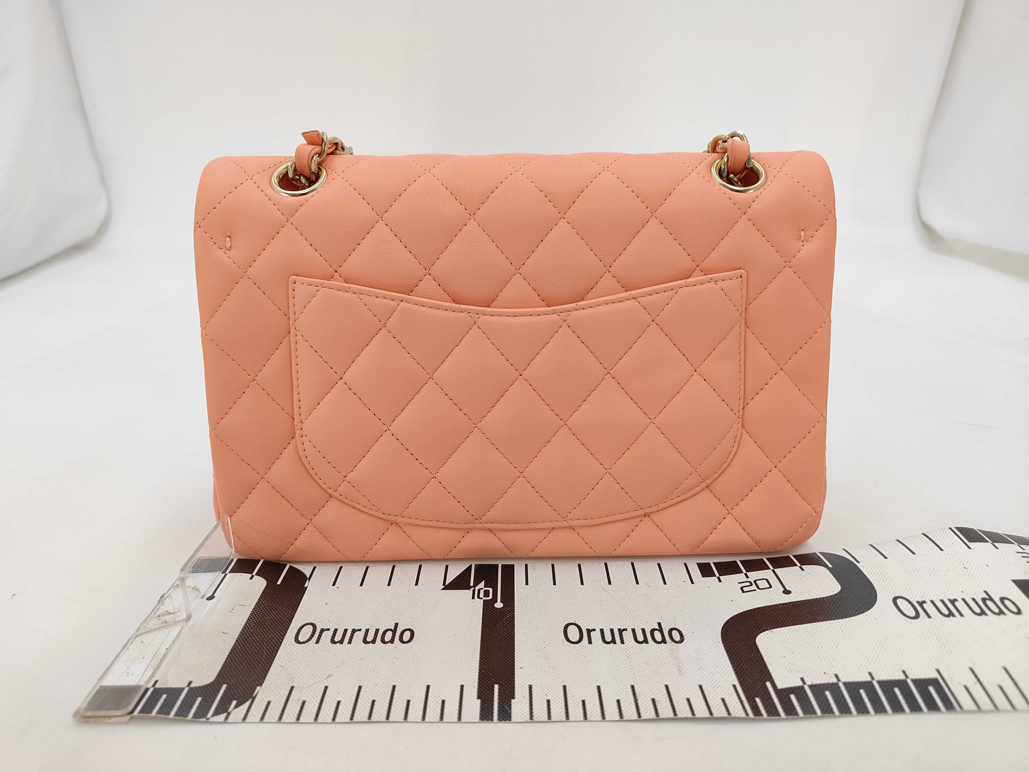 Matelassé 23 Lambskin Double Flap Double Chain Pink Shoulder Bag — view 2