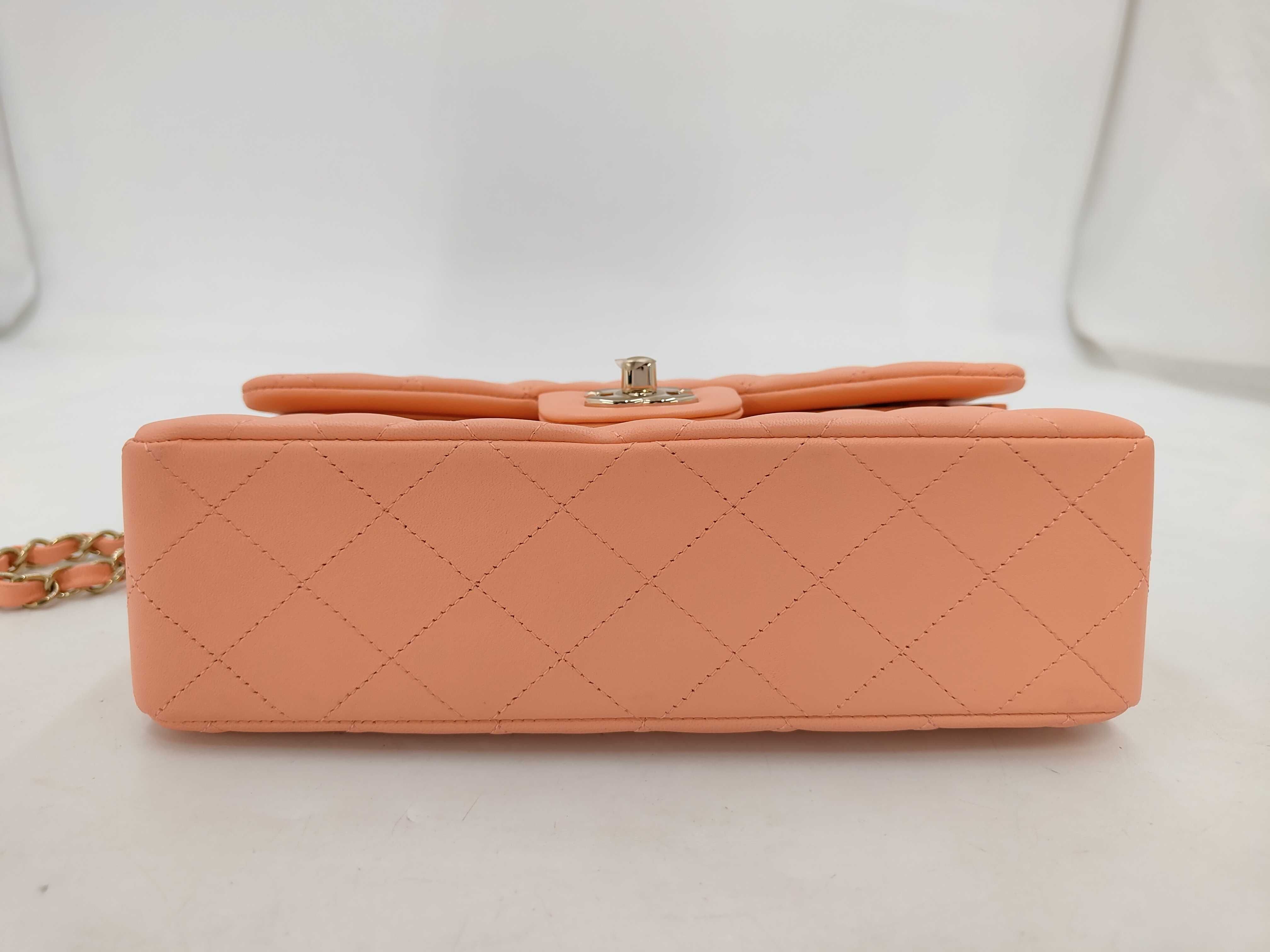 Matelassé 23 Lambskin Double Flap Double Chain Pink Shoulder Bag — view 4
