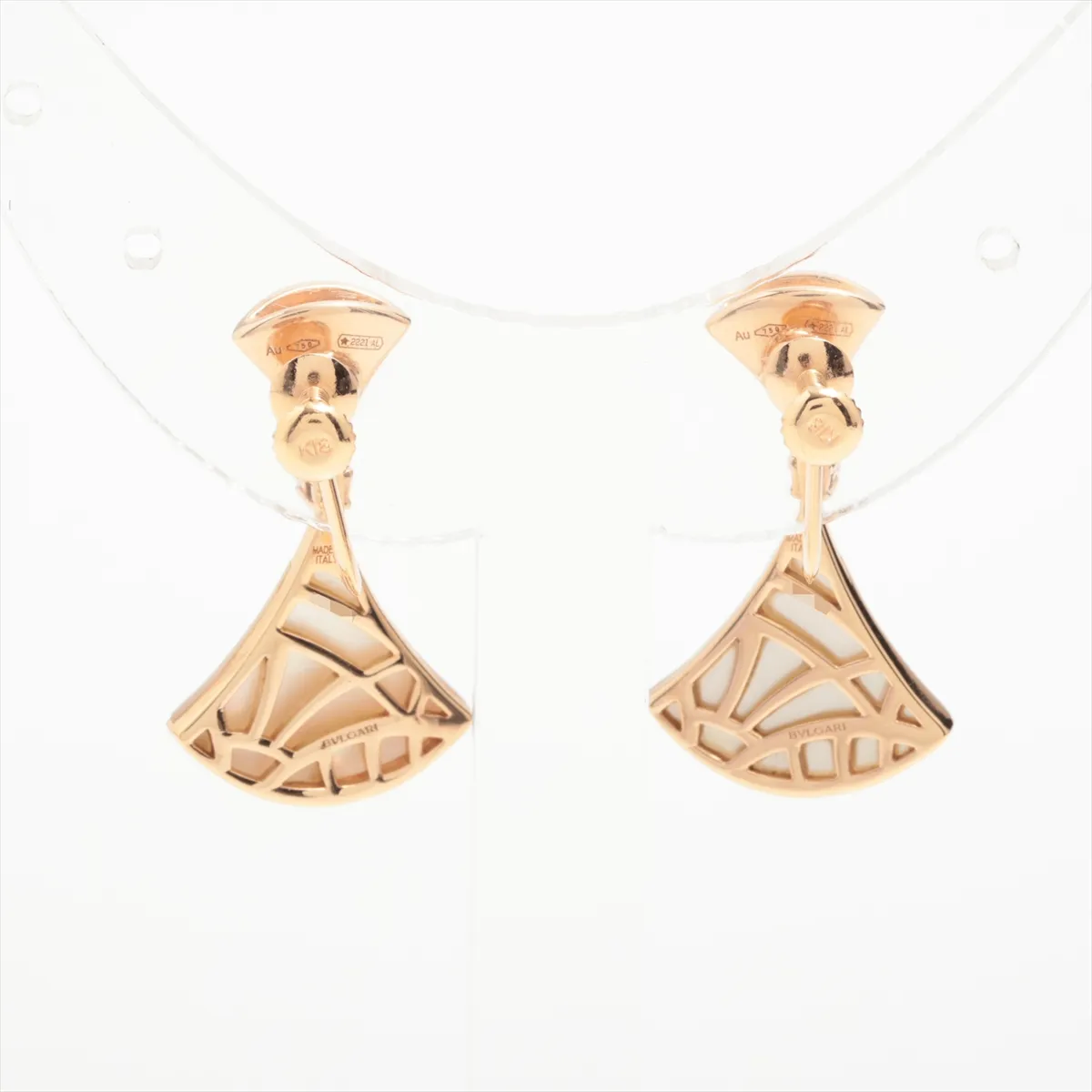 Diva Dream Shell Earrings 750 (PG) x K18 (PG) 5.2g 9CHA77 Shell — view 2