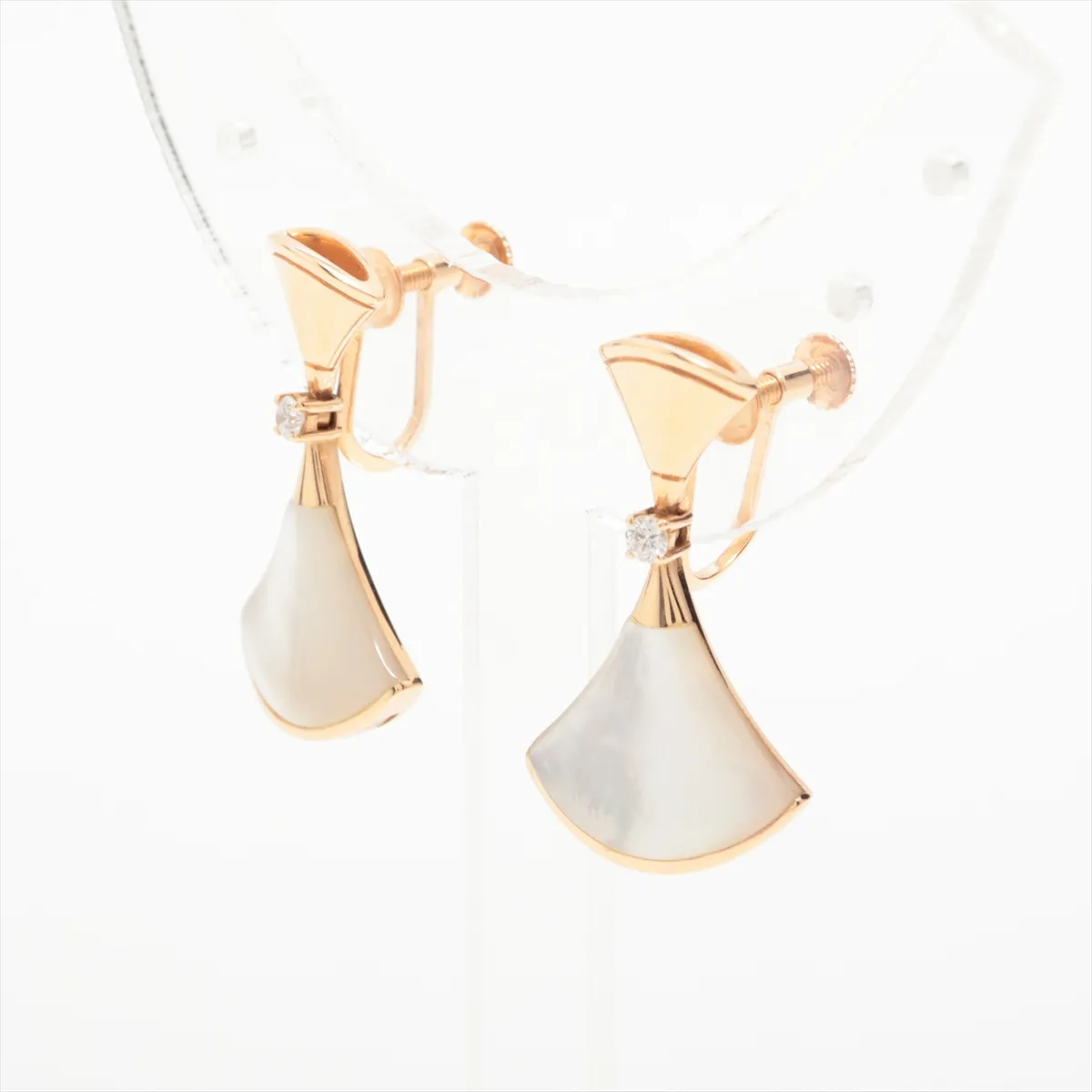 Diva Dream Shell Earrings 750 (PG) x K18 (PG) 5.2g 9CHA77 Shell — view 3