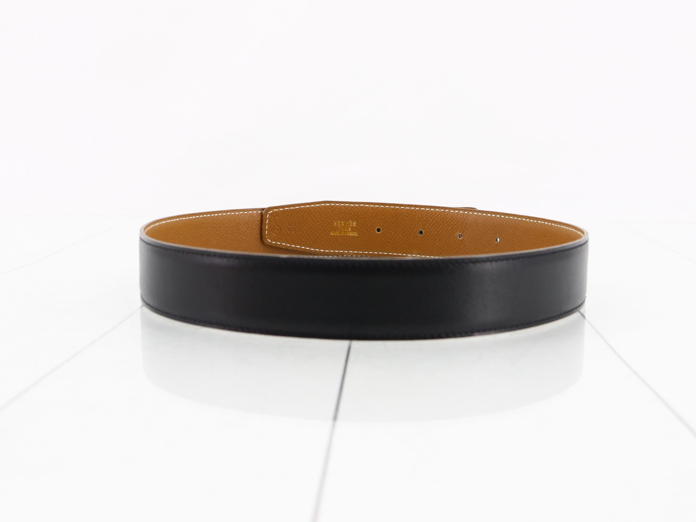 Belt, brown/black, size 65, with Z stamp, box included. — view 2