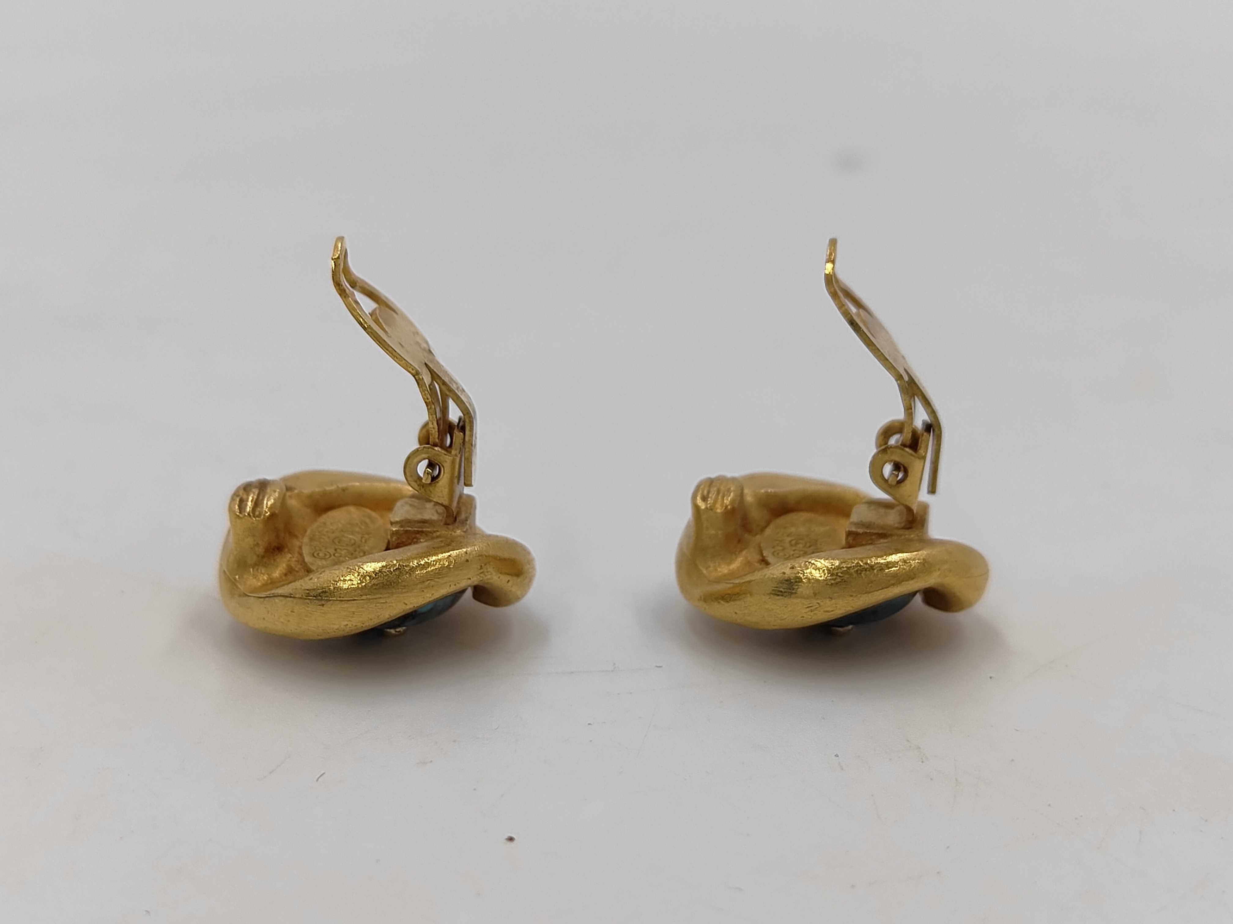 brand jewelry earrings, turquoise 93A. — view 2
