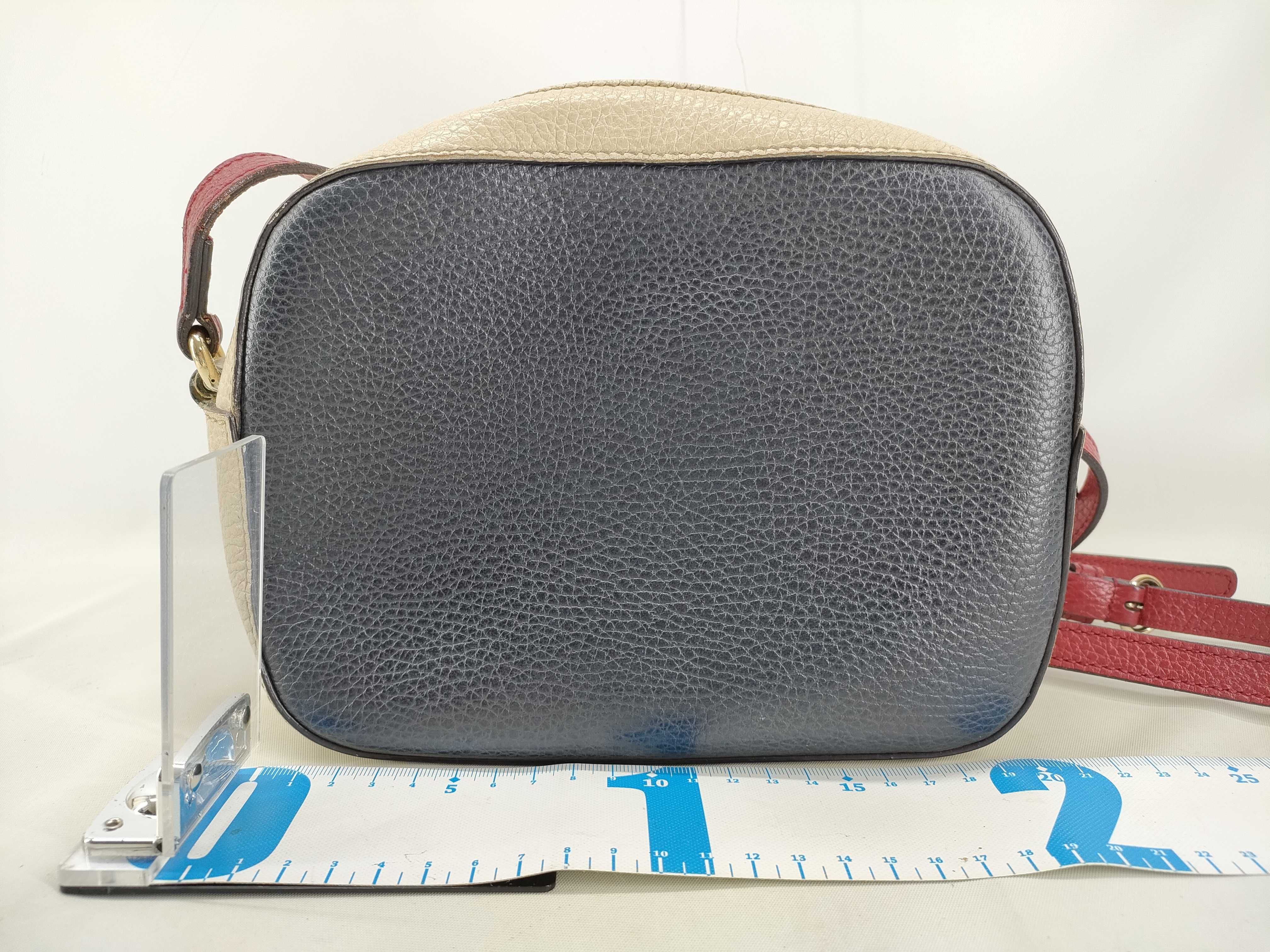 SG- Soho Leather Shoulder bag navy x white 431567 Shoulder bag — view 2