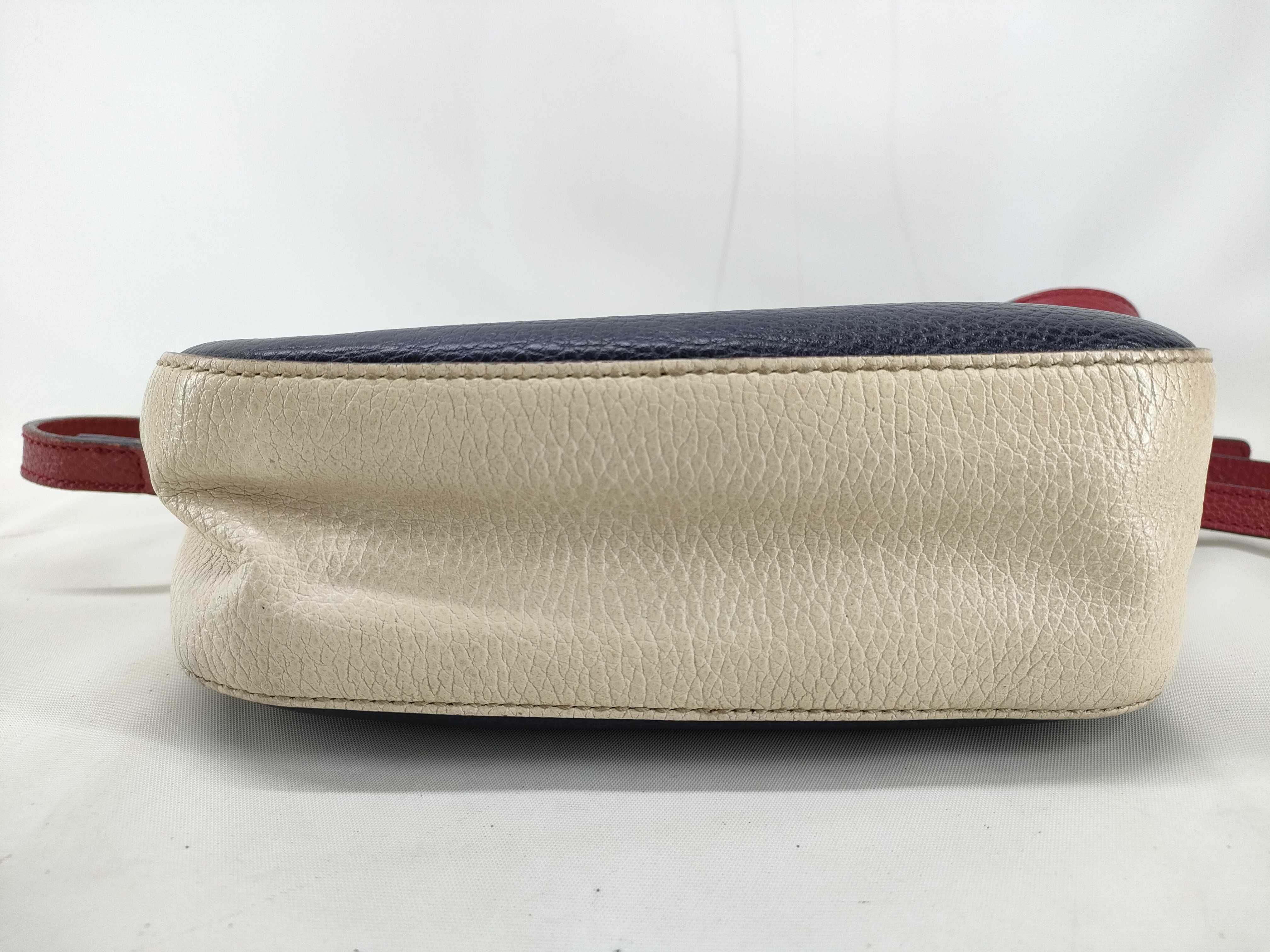 SG- Soho Leather Shoulder bag navy x white 431567 Shoulder bag — view 3