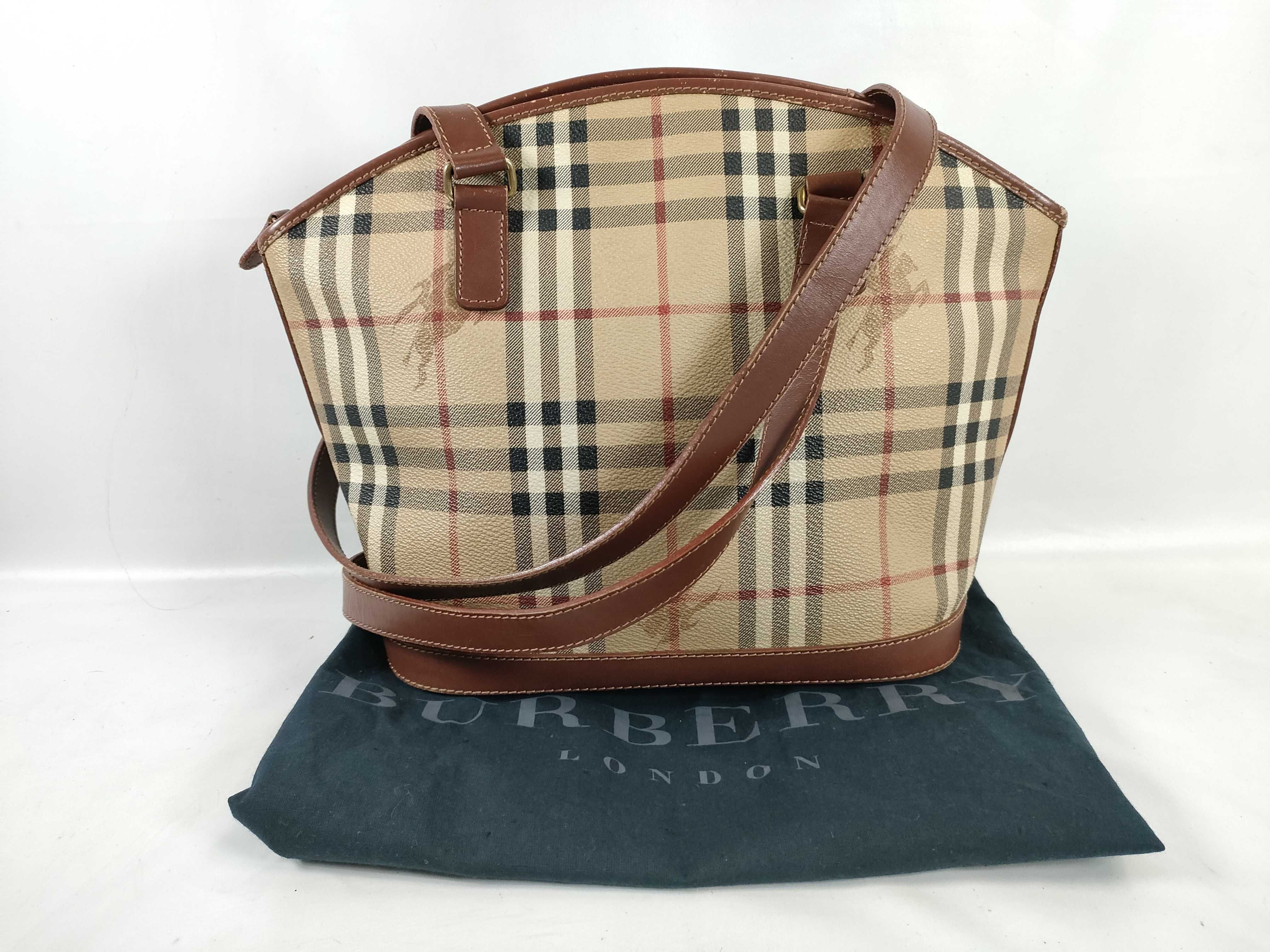 Nova Check Leather Tote Bag