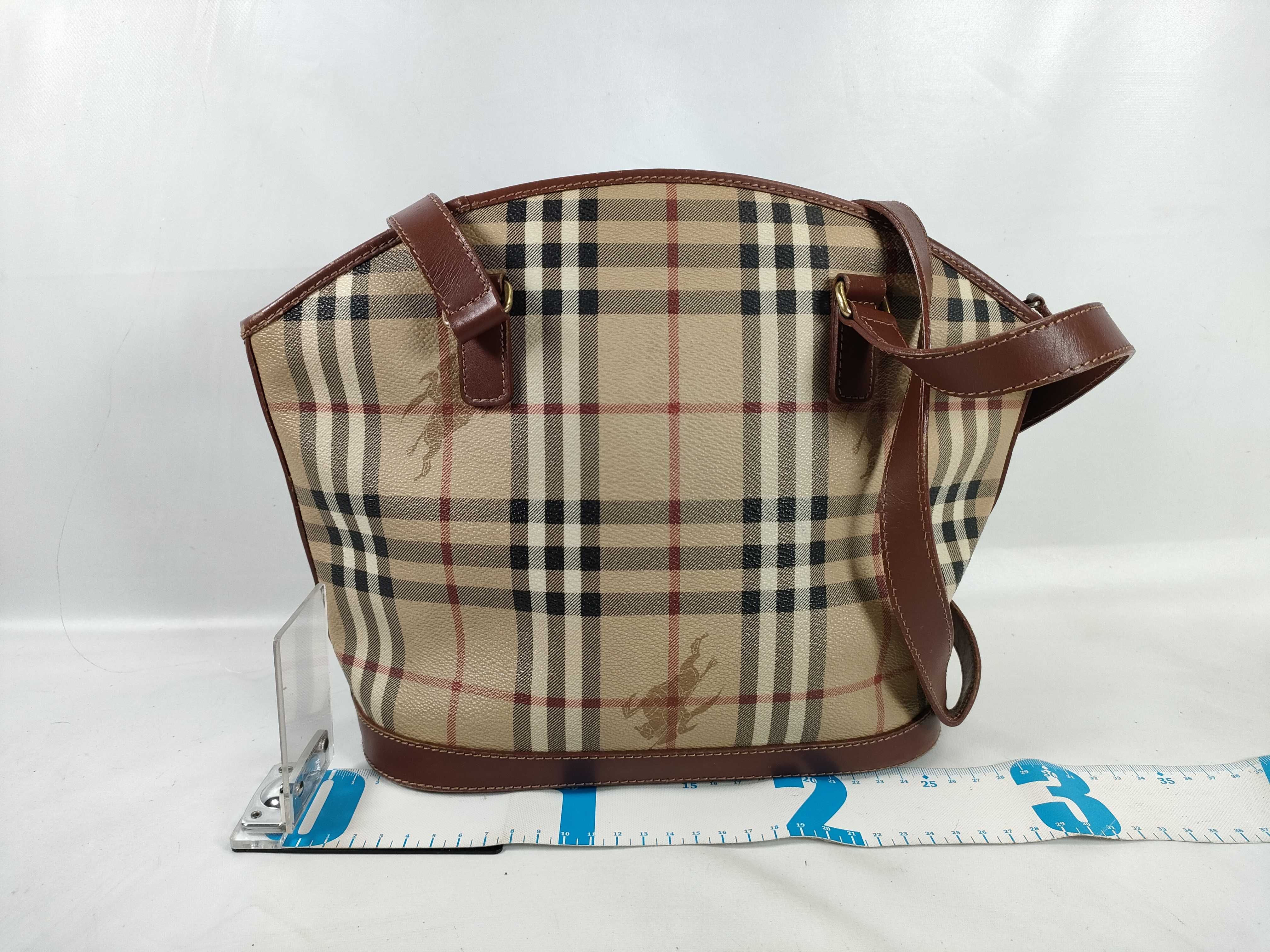 Nova Check Leather Tote Bag — view 2
