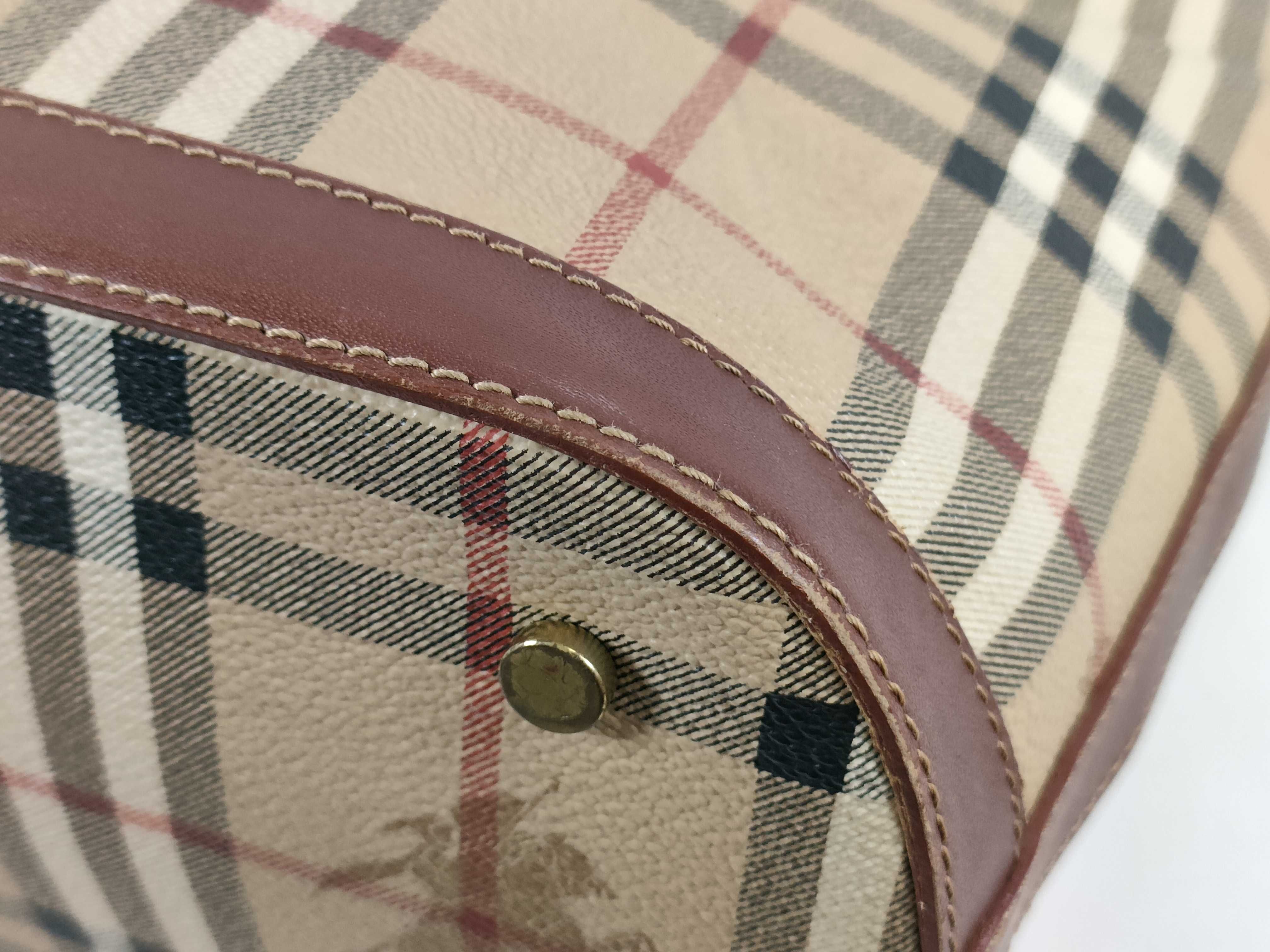 Nova Check Leather Tote Bag — view 6