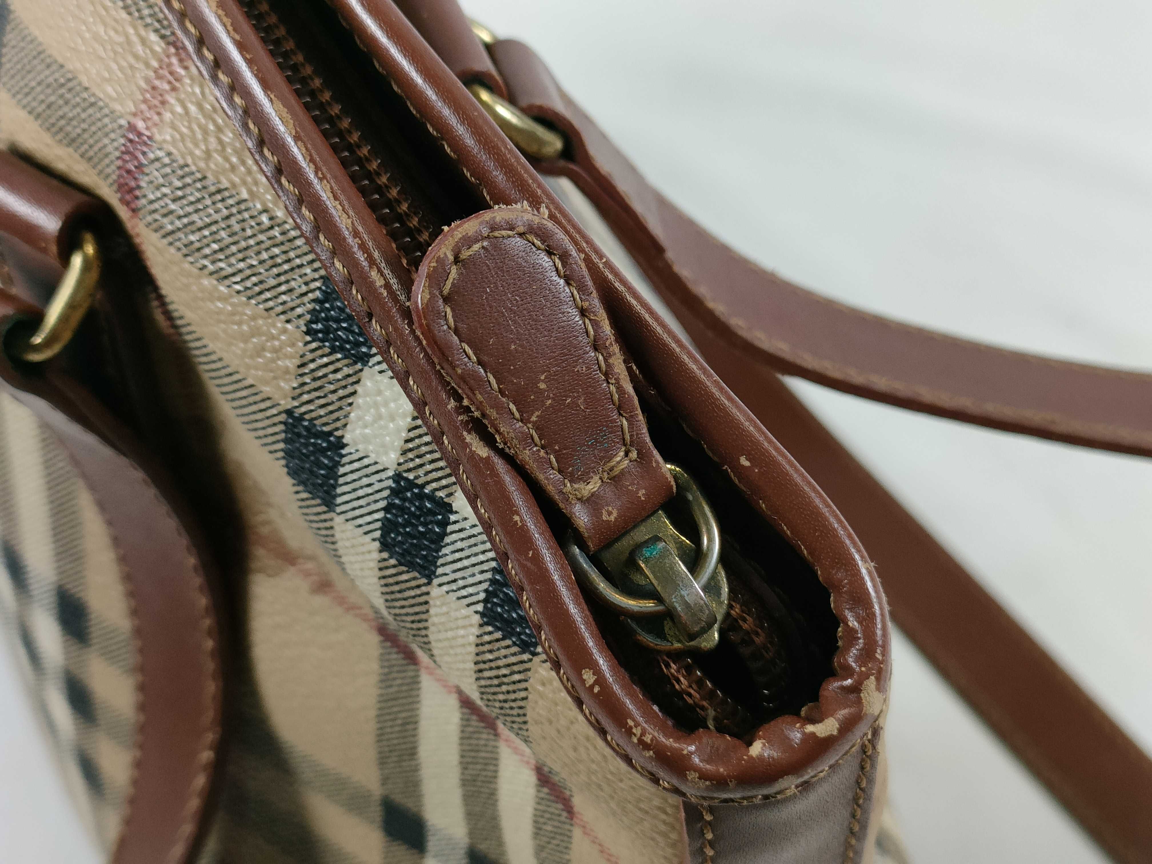 Nova Check Leather Tote Bag — view 8