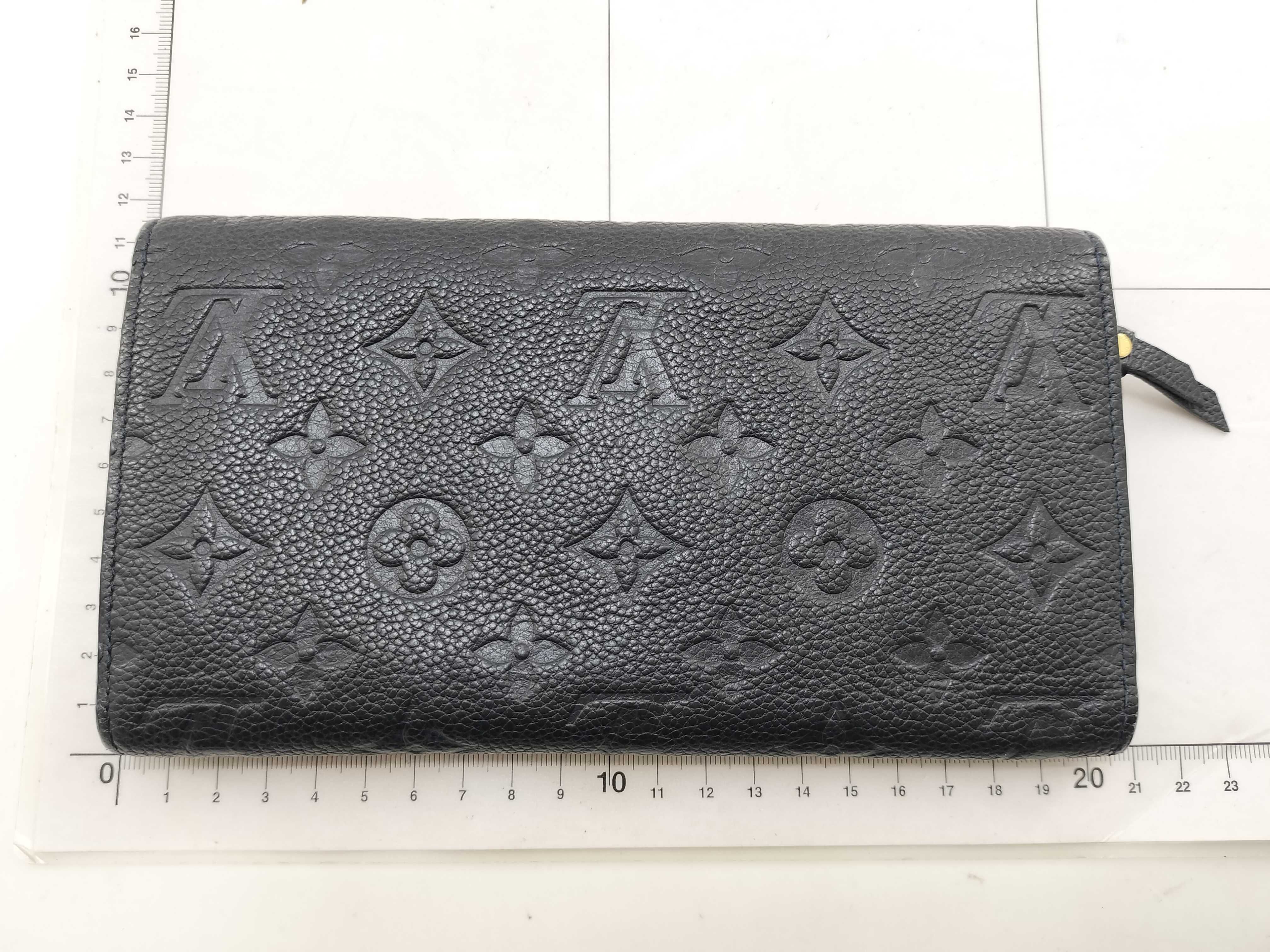 Monogram Empreinte Louis Vuitton Empreinte Leather Tri-fold Long Wallet with Serial Number, Box, and Wallet — view 2