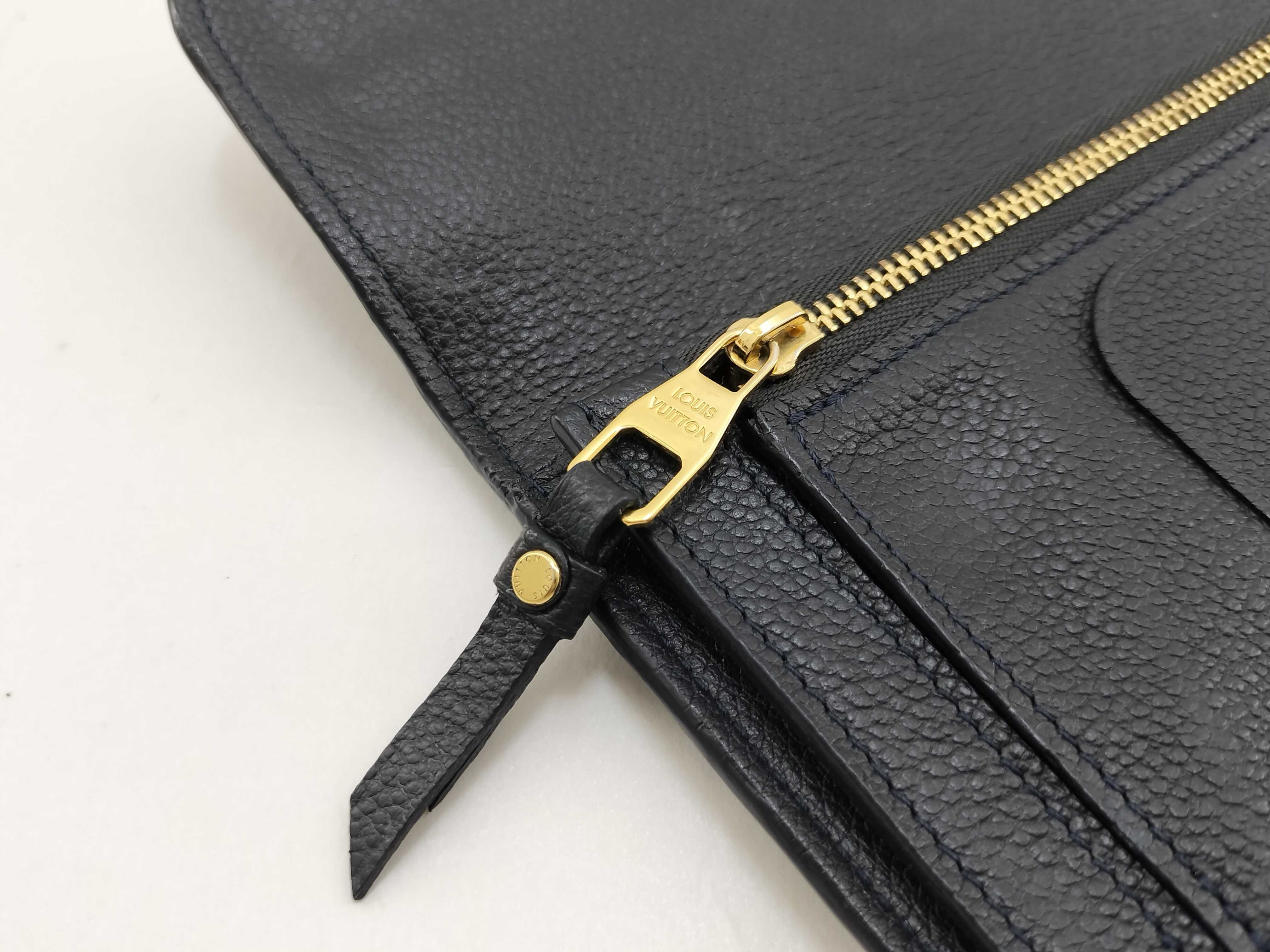 Monogram Empreinte Louis Vuitton Empreinte Leather Tri-fold Long Wallet with Serial Number, Box, and Wallet — view 11