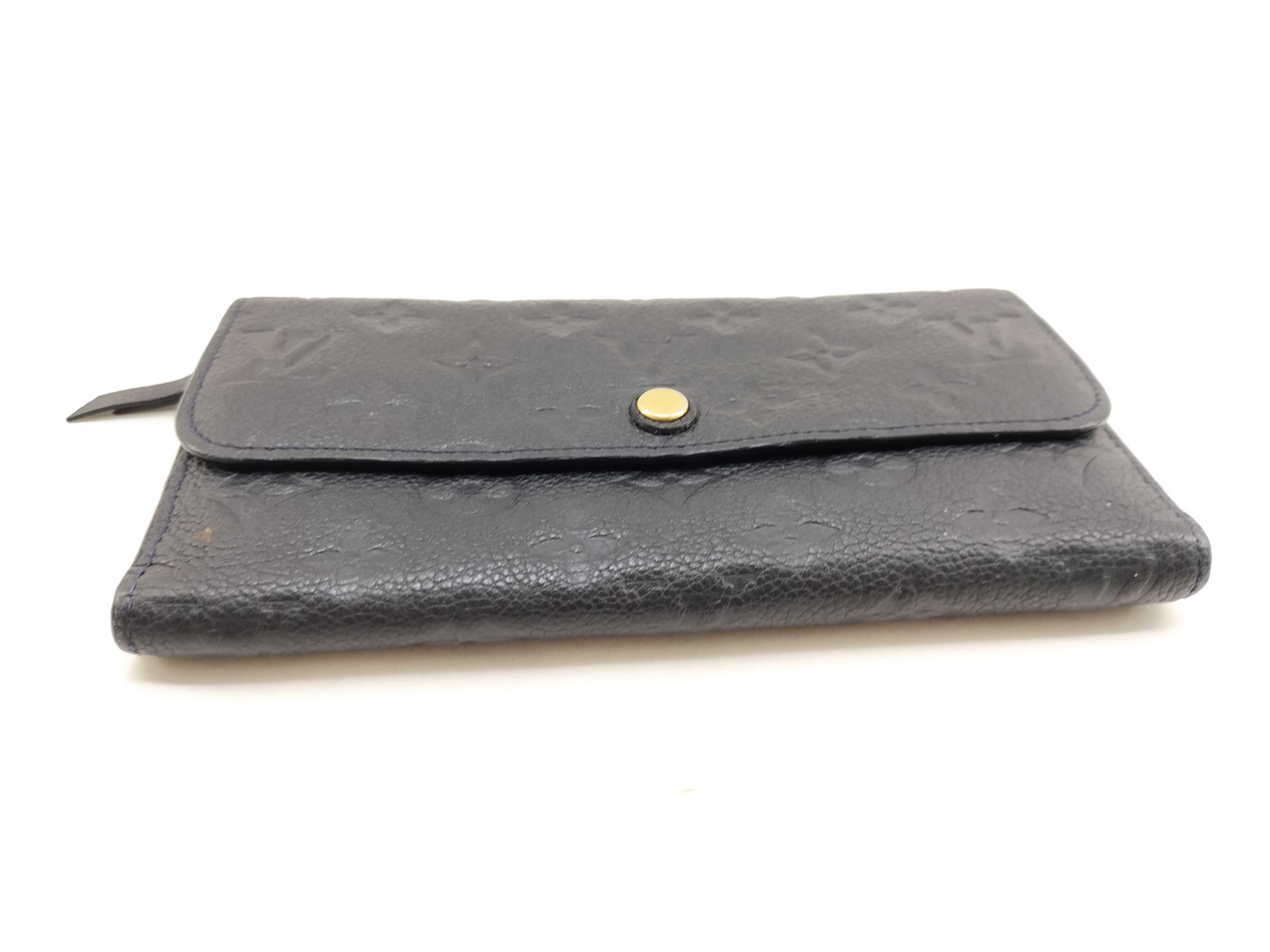 Monogram Empreinte Louis Vuitton Empreinte Leather Tri-fold Long Wallet with Serial Number, Box, and Wallet — view 5