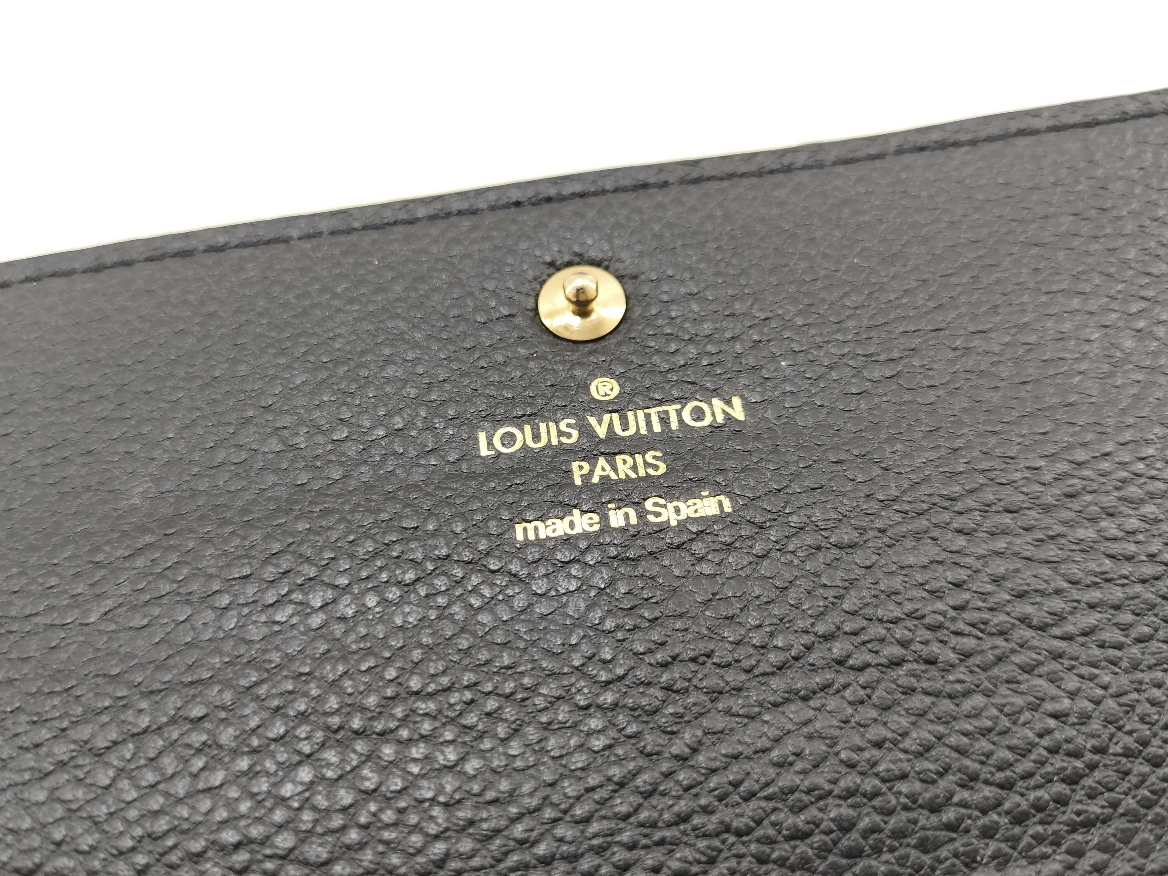 Monogram Empreinte Louis Vuitton Empreinte Leather Tri-fold Long Wallet with Serial Number, Box, and Wallet — view 10