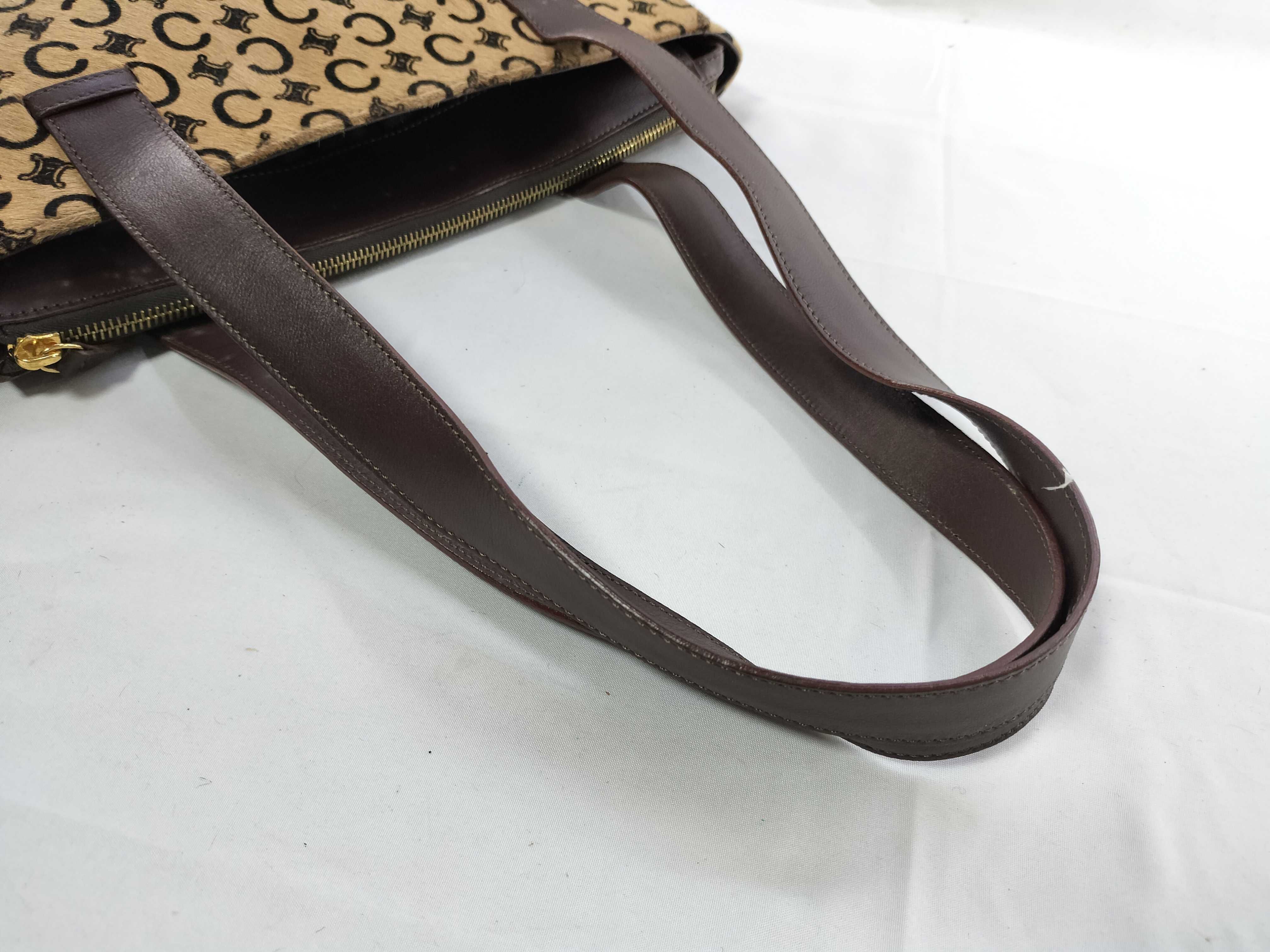 calfskin tote bag, handle stains. — view 3
