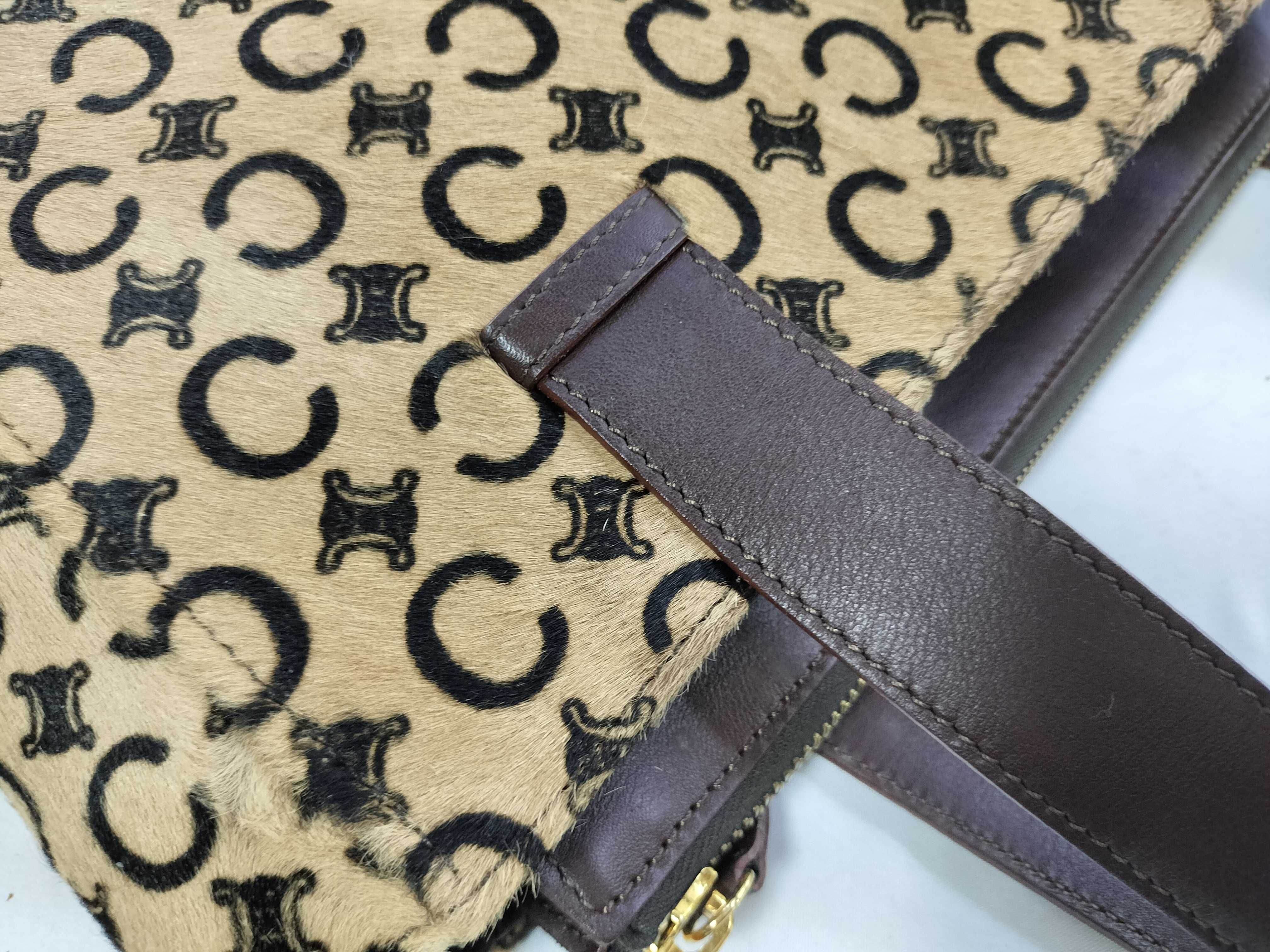 calfskin tote bag, handle stains. — view 5