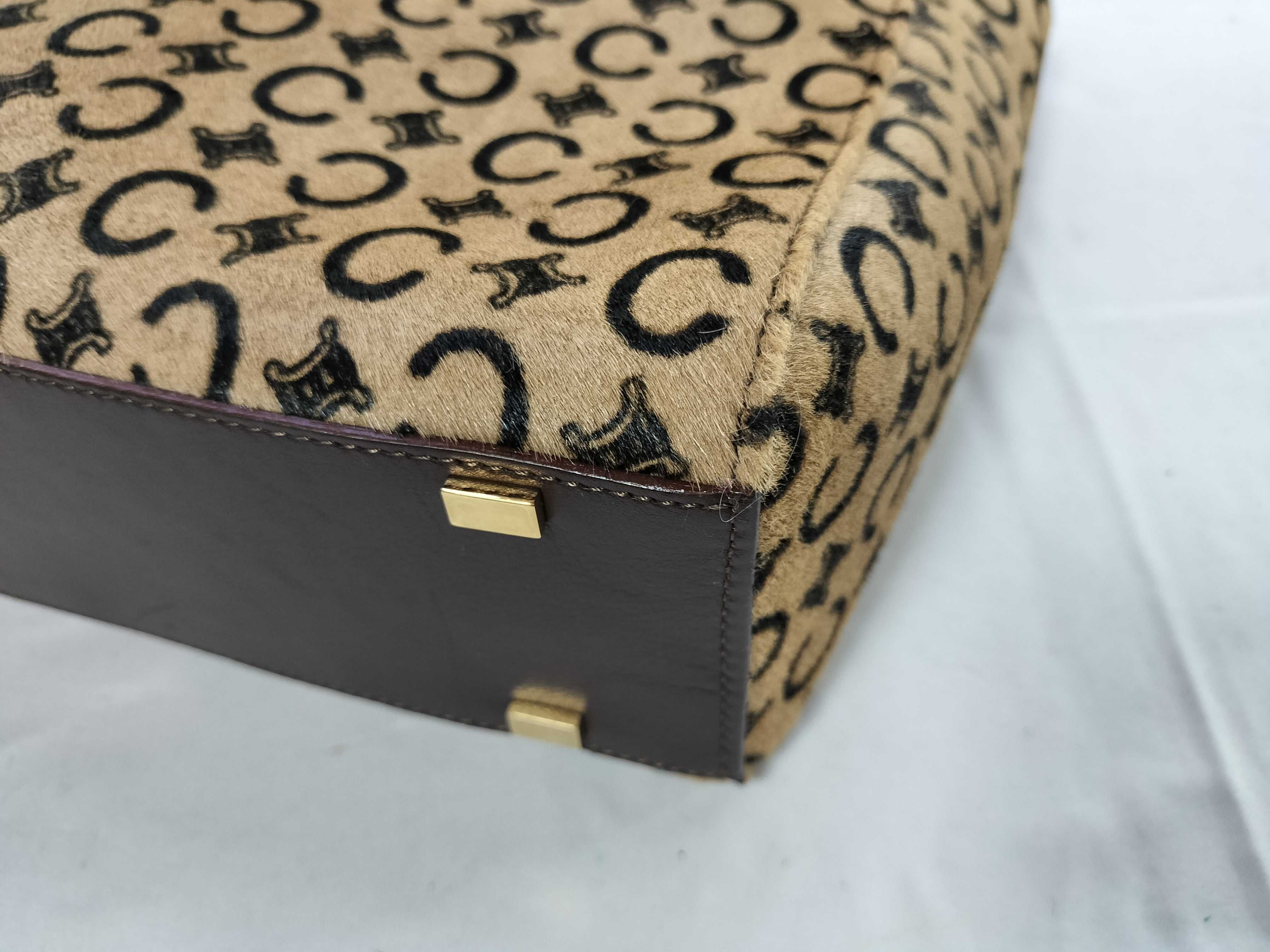 calfskin tote bag, handle stains. — view 6