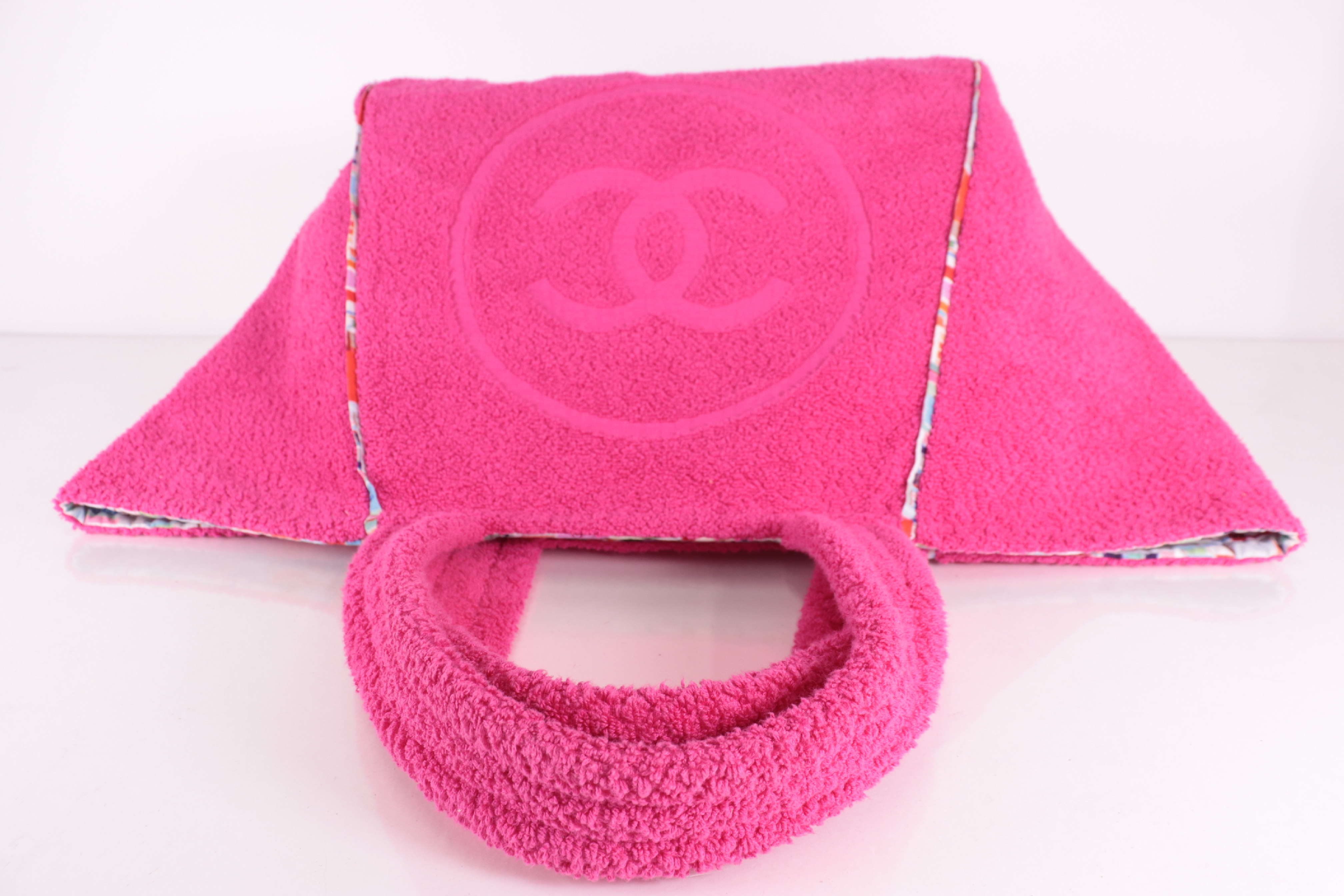 Coco Beach terrycloth tote bag, pink tote bag — view 5