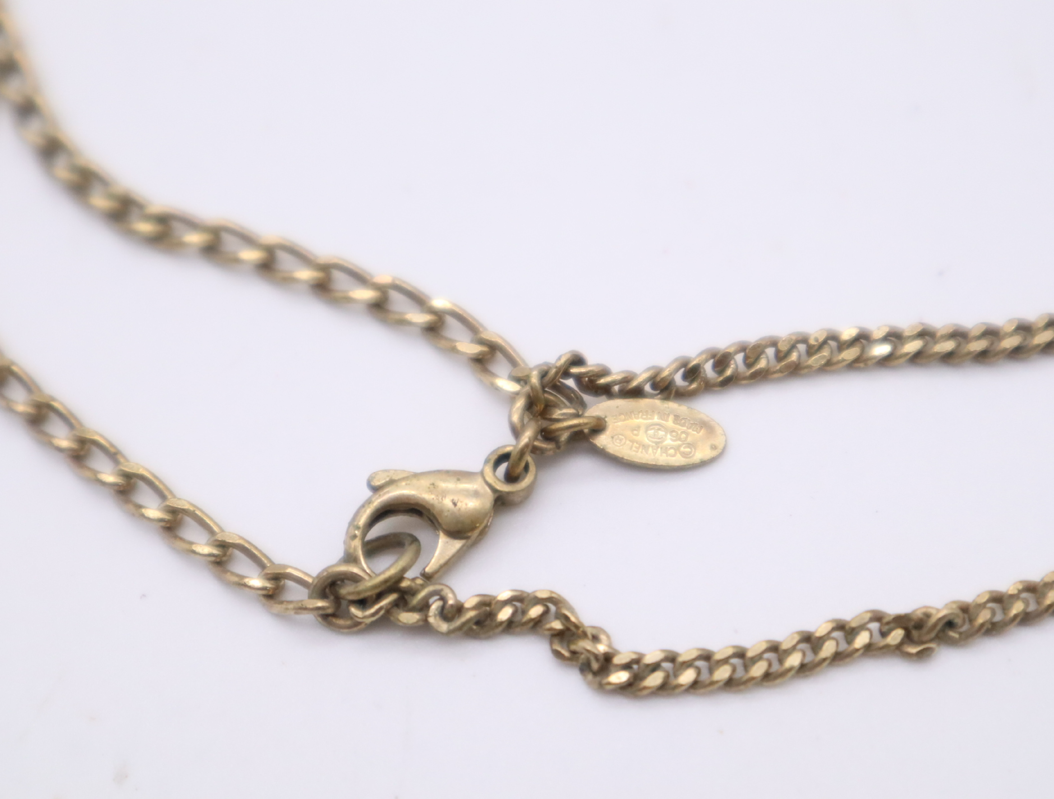 Metal Coco Mark Coin Double Strand Necklace — view 5