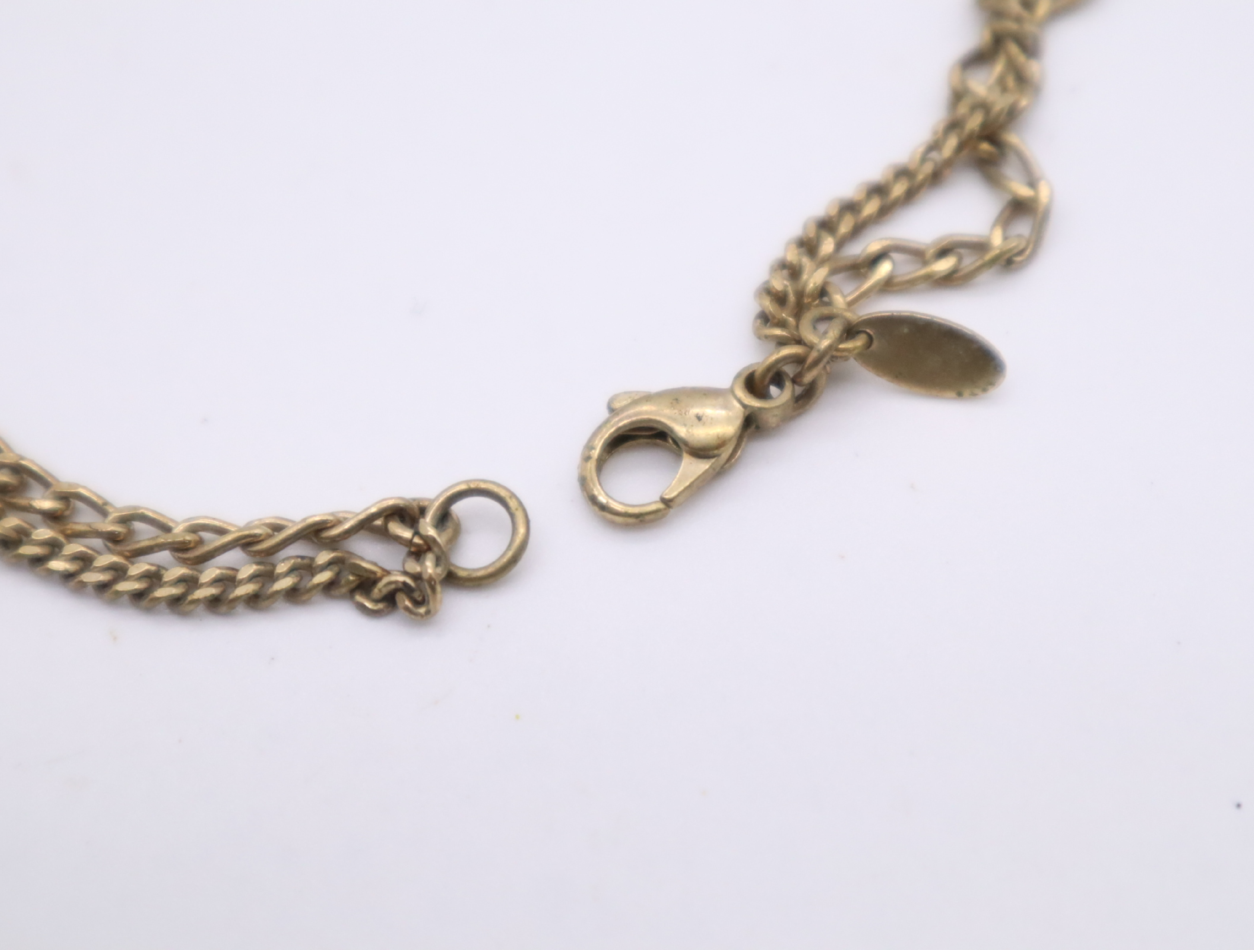 Metal Coco Mark Coin Double Strand Necklace — view 6