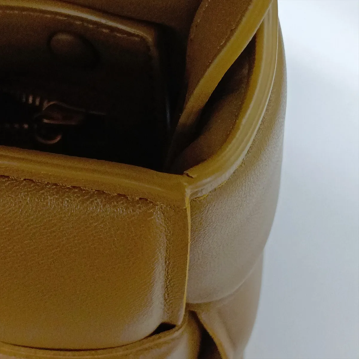 Maxi Intrecciato Padded Cassette Leather Shoulder Bag, Brown — view 12