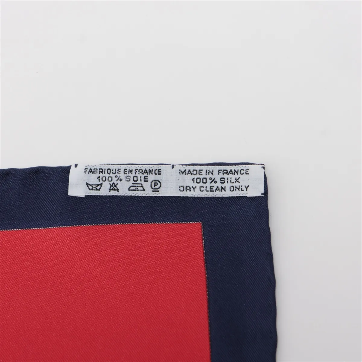 Carre 90 Parures des Sables (Desert Accessories) Scarf, Silk, Navy. Shows signs of wear, — view 7