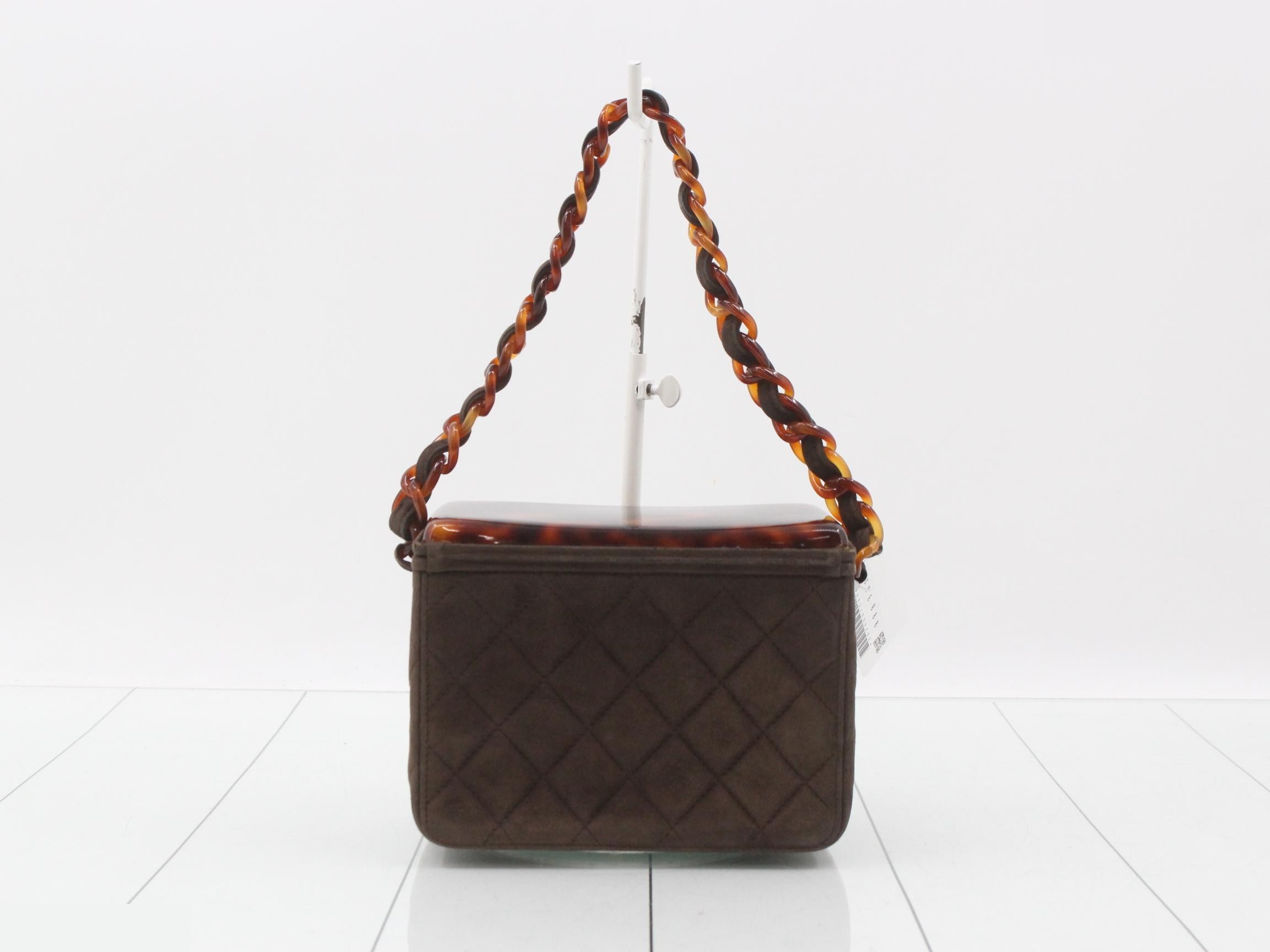 Suede Matelassé Vanity Handbag — view 2