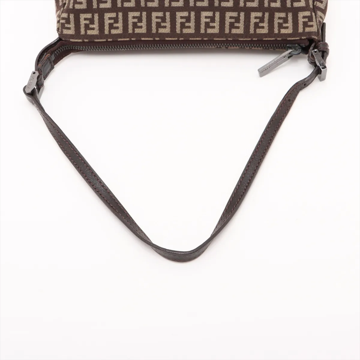 Zucchino Canvas x Leather Handbag Brown — view 5