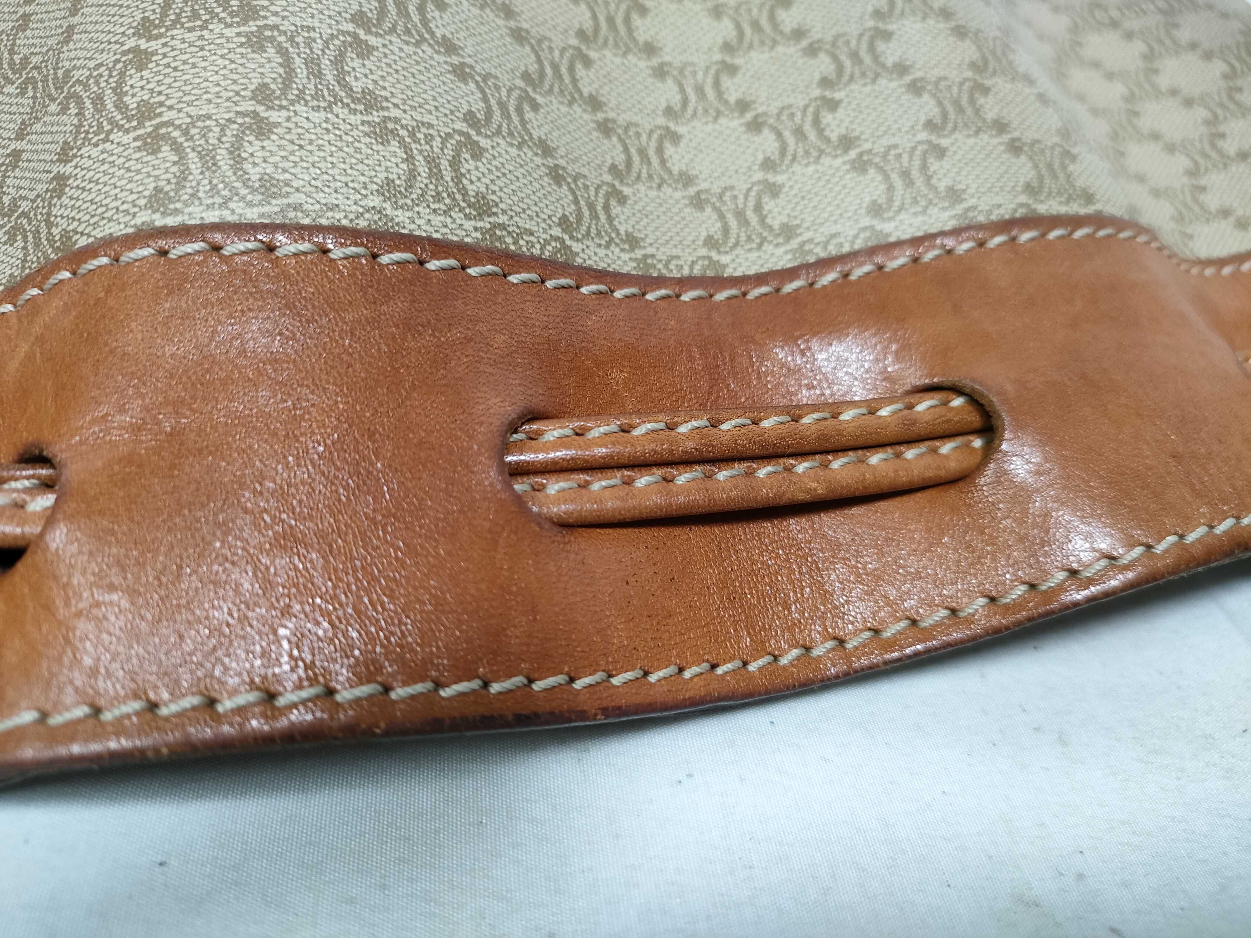 drawstring shoulder bag, Macadam pattern, beige. — view 11
