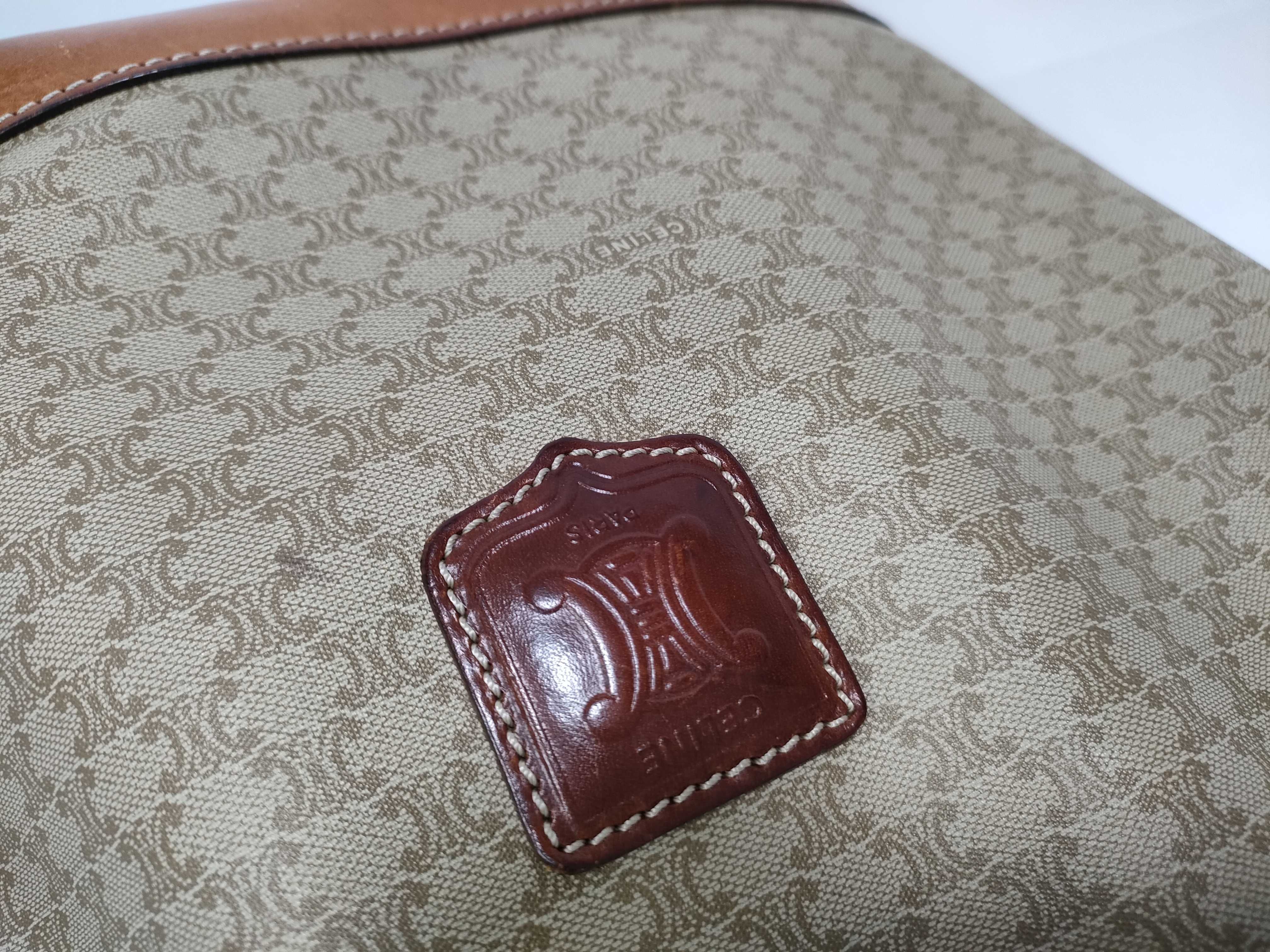 drawstring shoulder bag, Macadam pattern, beige. — view 12