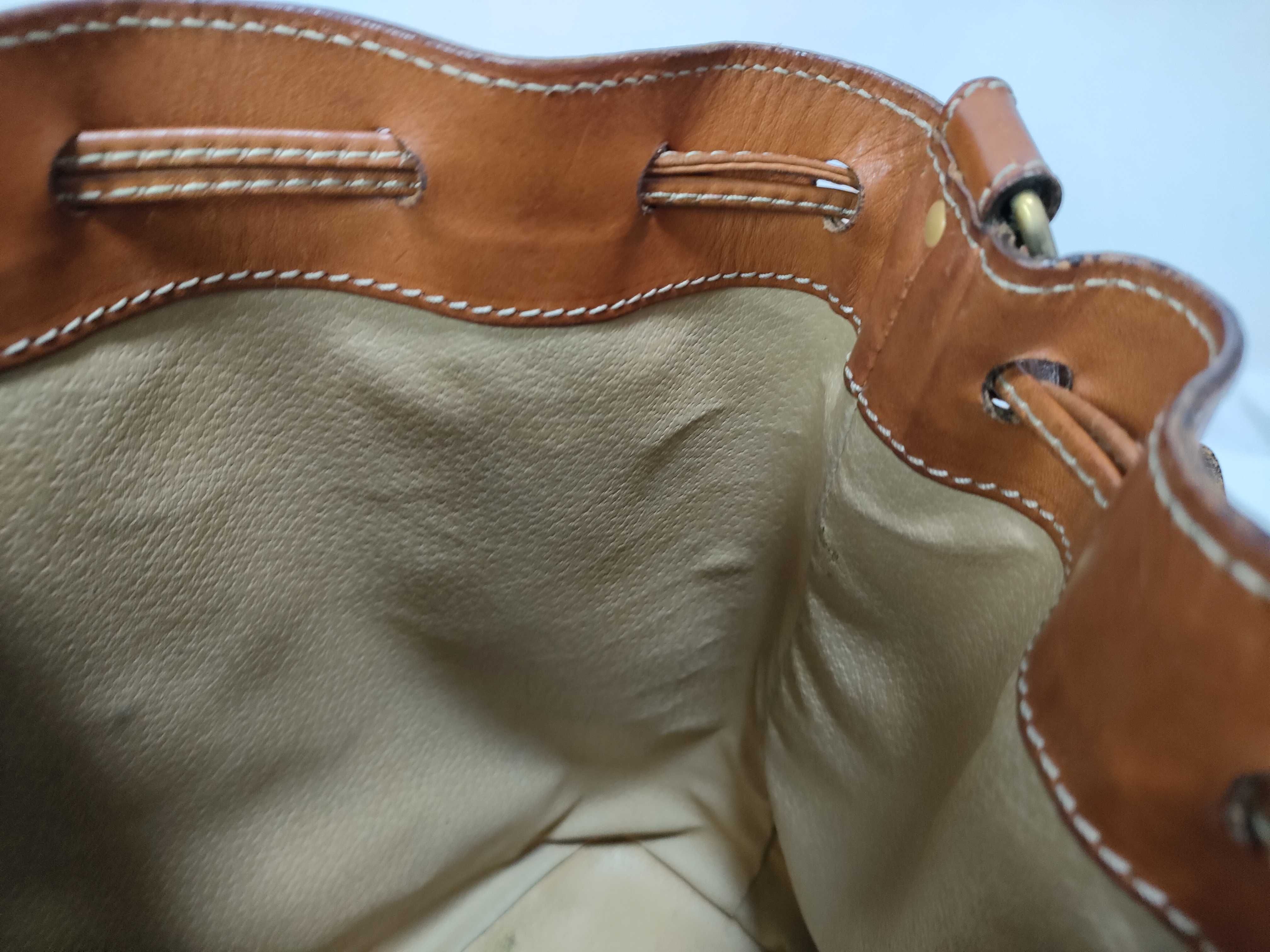 drawstring shoulder bag, Macadam pattern, beige. — view 13