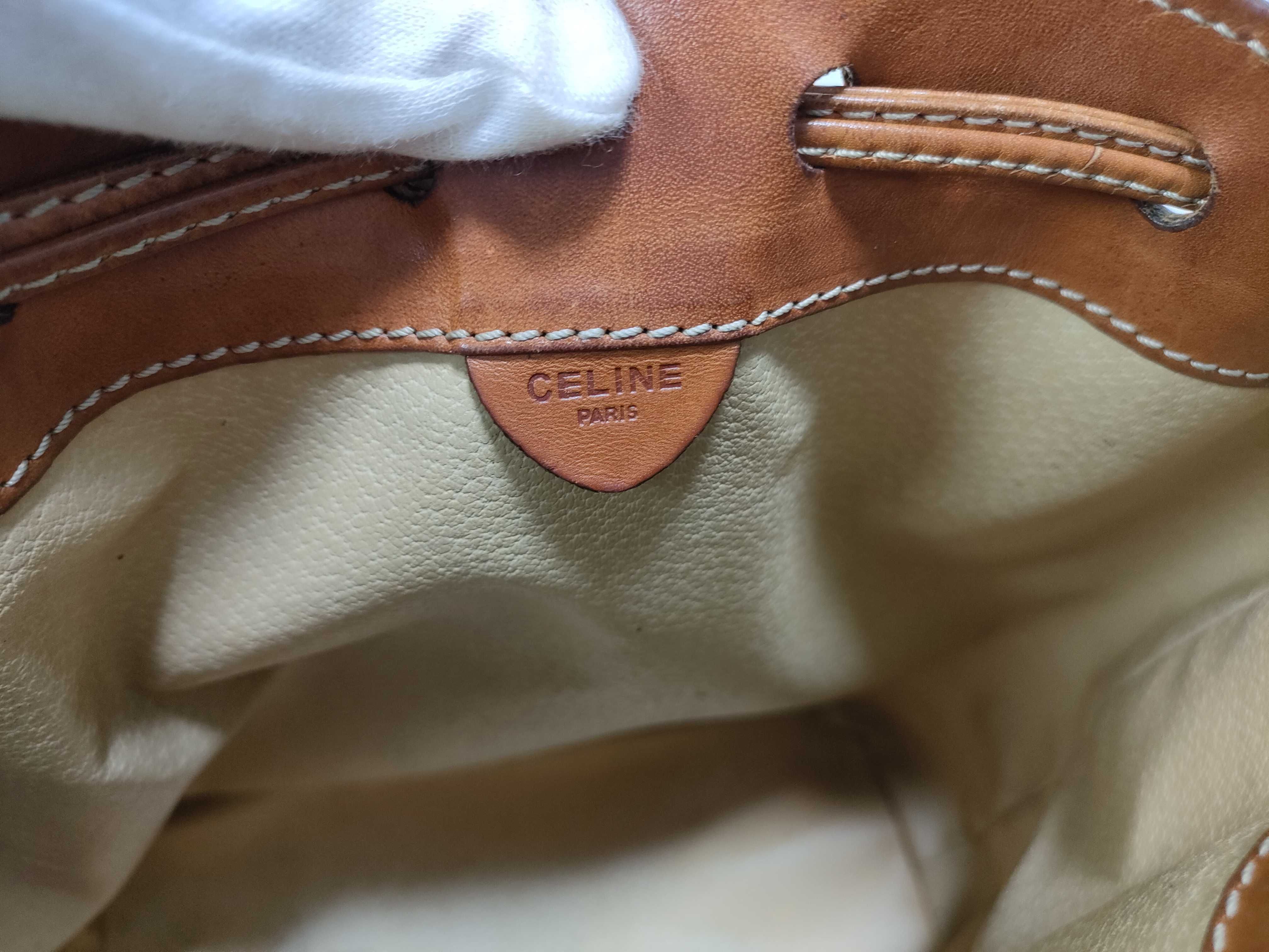 drawstring shoulder bag, Macadam pattern, beige. — view 15