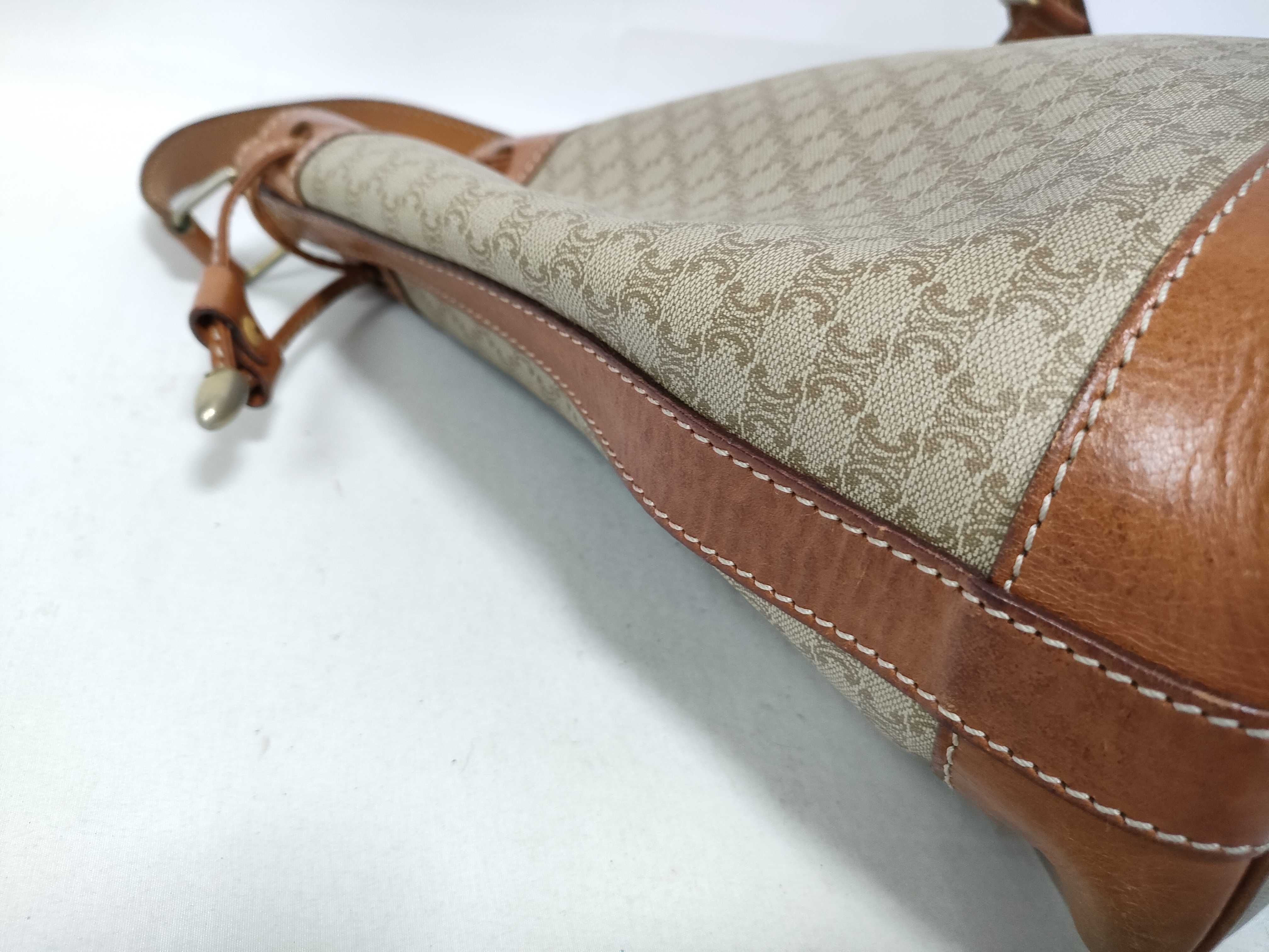drawstring shoulder bag, Macadam pattern, beige. — view 6