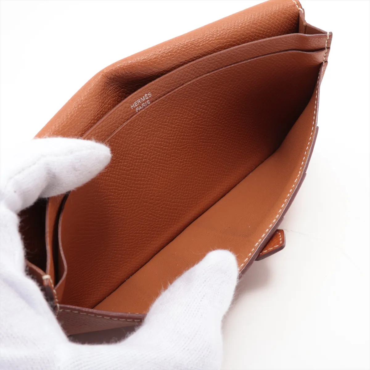 Bearn Soufflé Veau Epsom Long Wallet Gold Silver Hardware X: 2016 — view 4