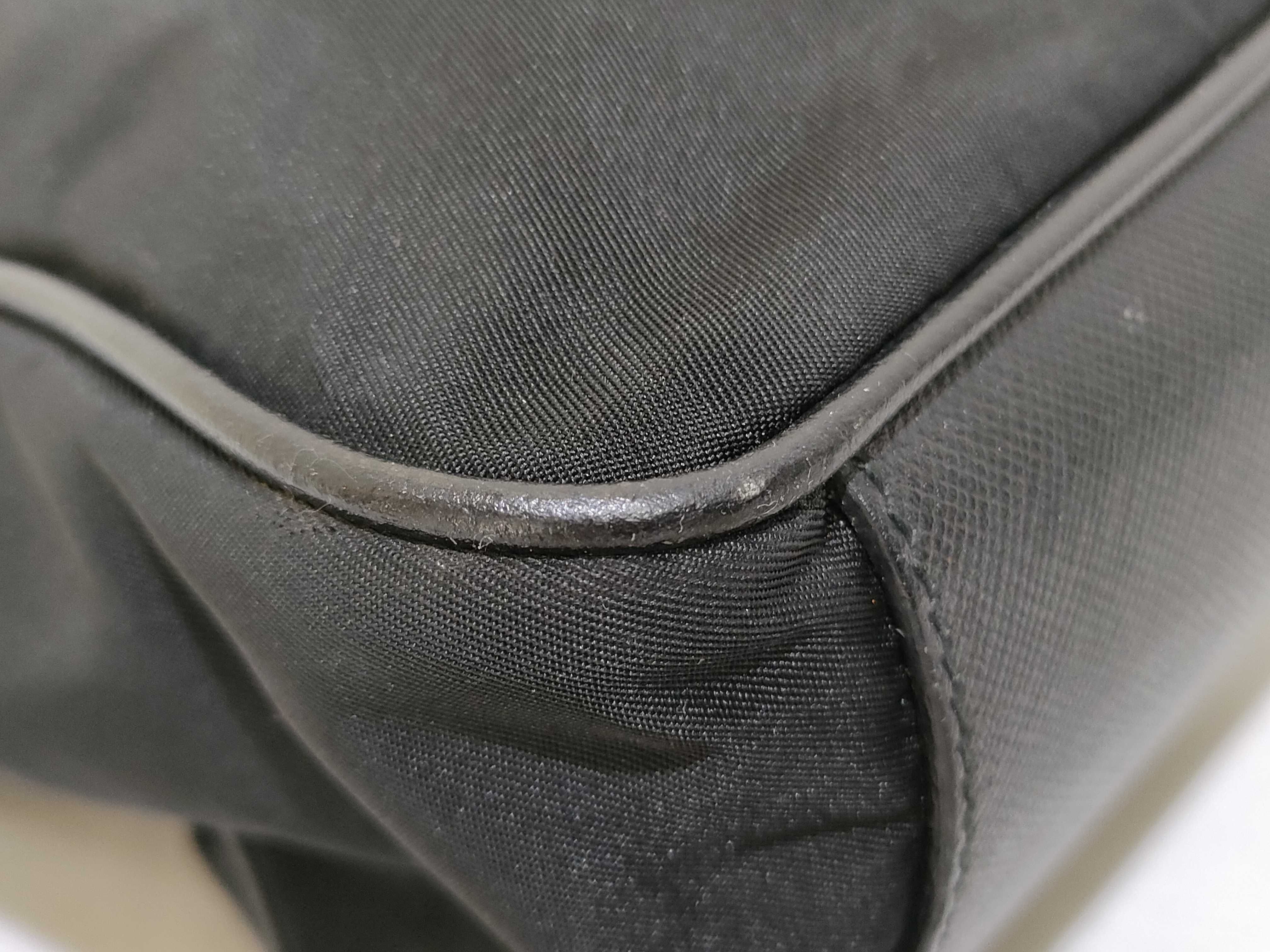 Nylon Mini Boston Handbag, Black Nylon Handbag — view 6