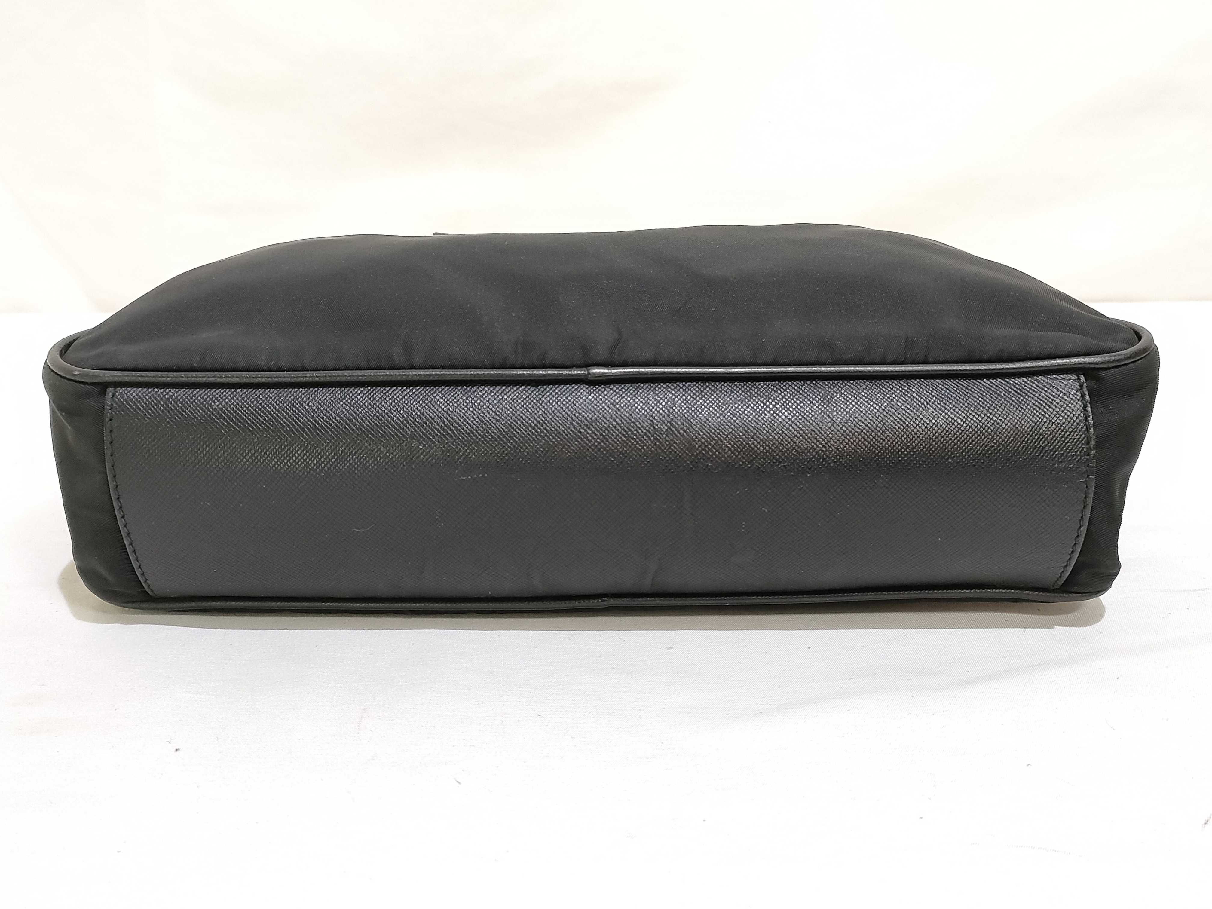 Nylon Mini Boston Handbag, Black Nylon Handbag — view 7