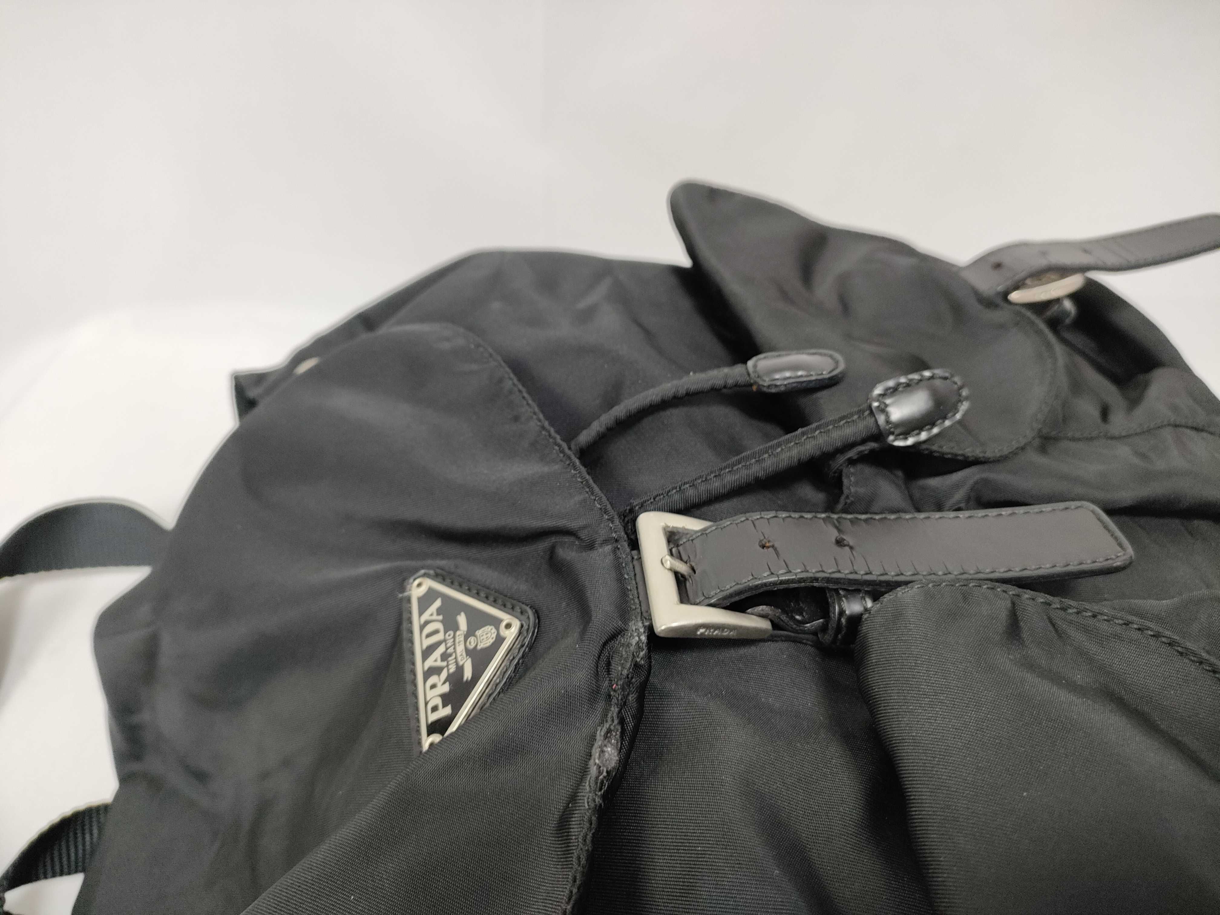 Nylon Triangle Logo Backpack Rucksack — view 12
