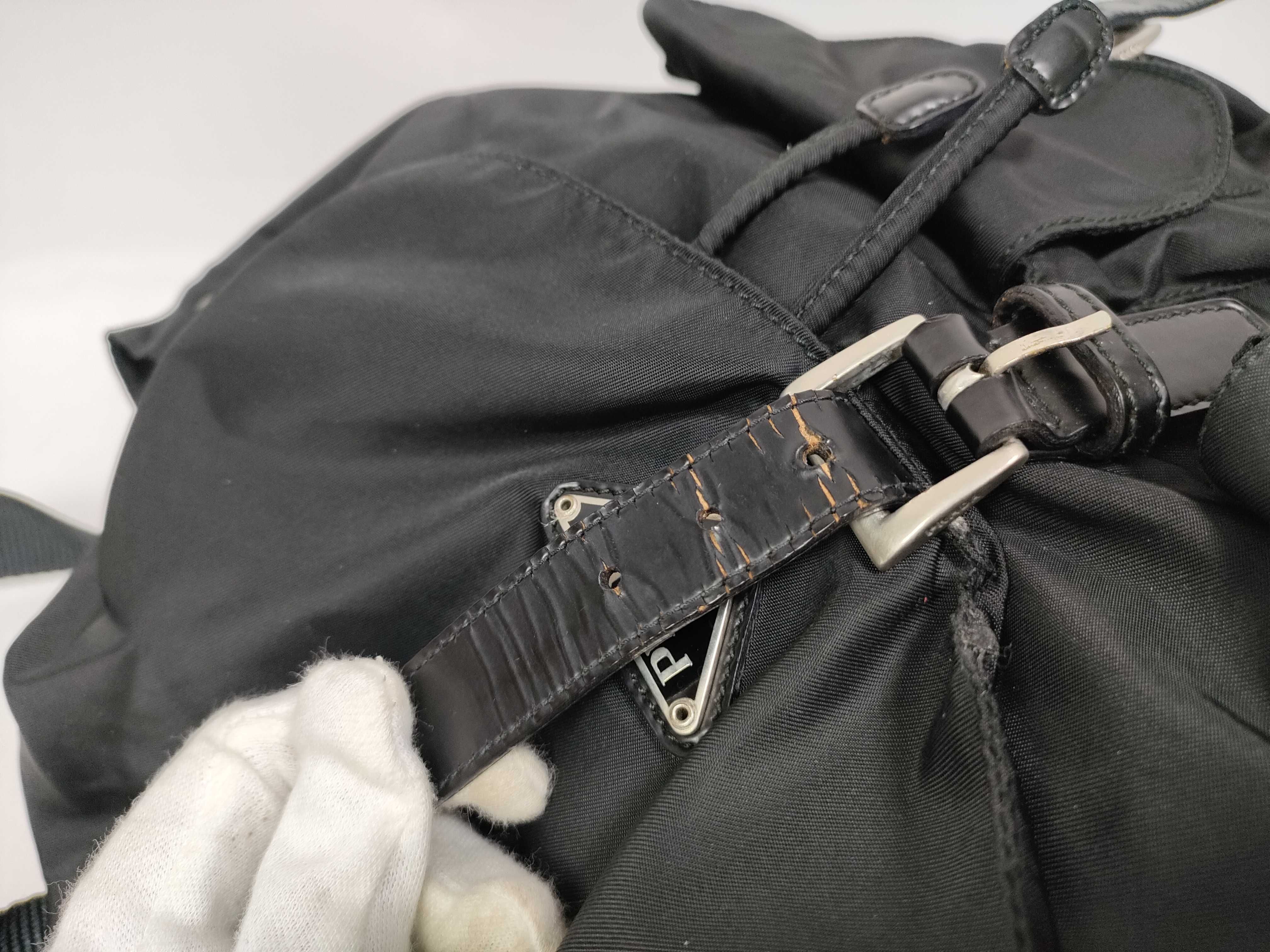 Nylon Triangle Logo Backpack Rucksack — view 13