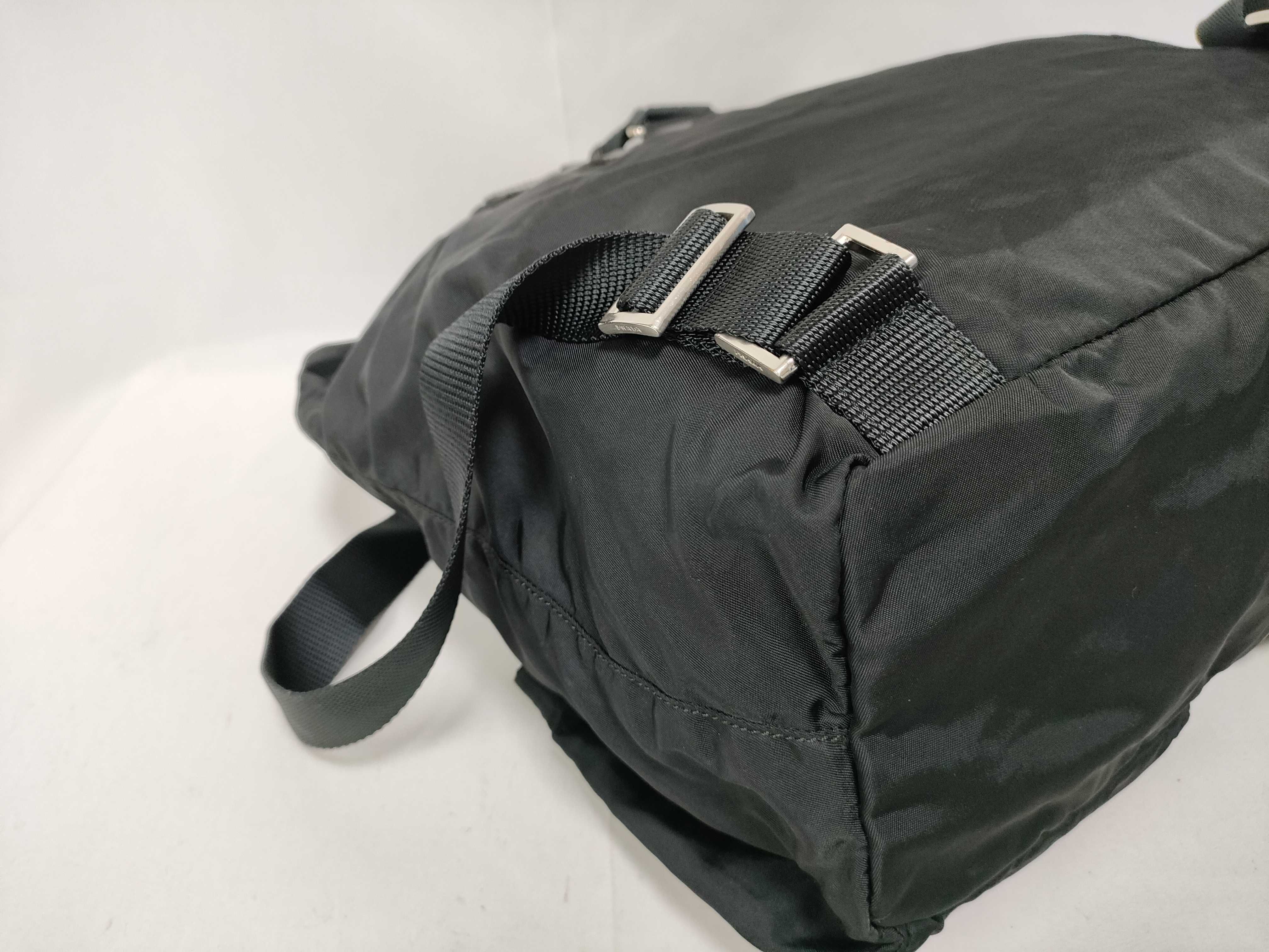 Nylon Triangle Logo Backpack Rucksack — view 5