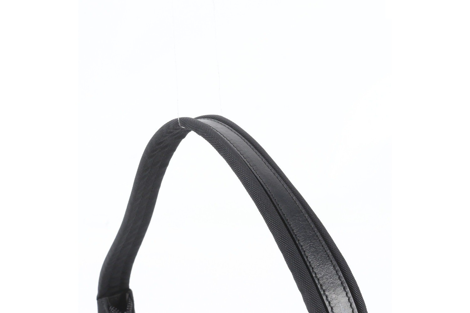 Leather and nylon shoulder bag, shoulder bag, handbag. — view 2
