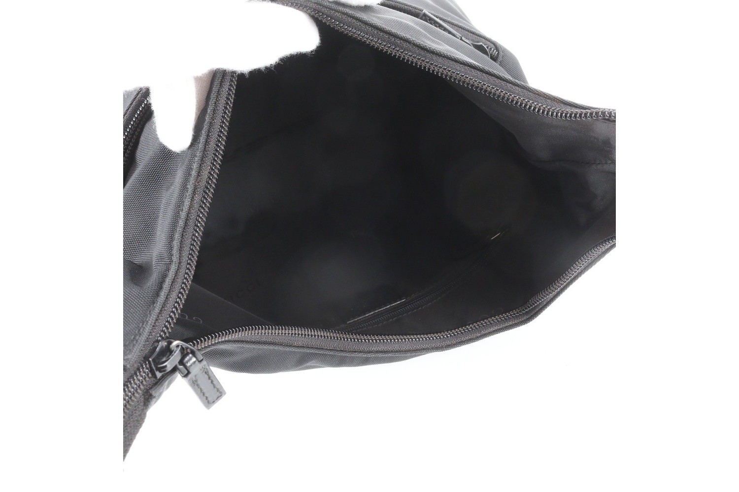Leather and nylon shoulder bag, shoulder bag, handbag. — view 7