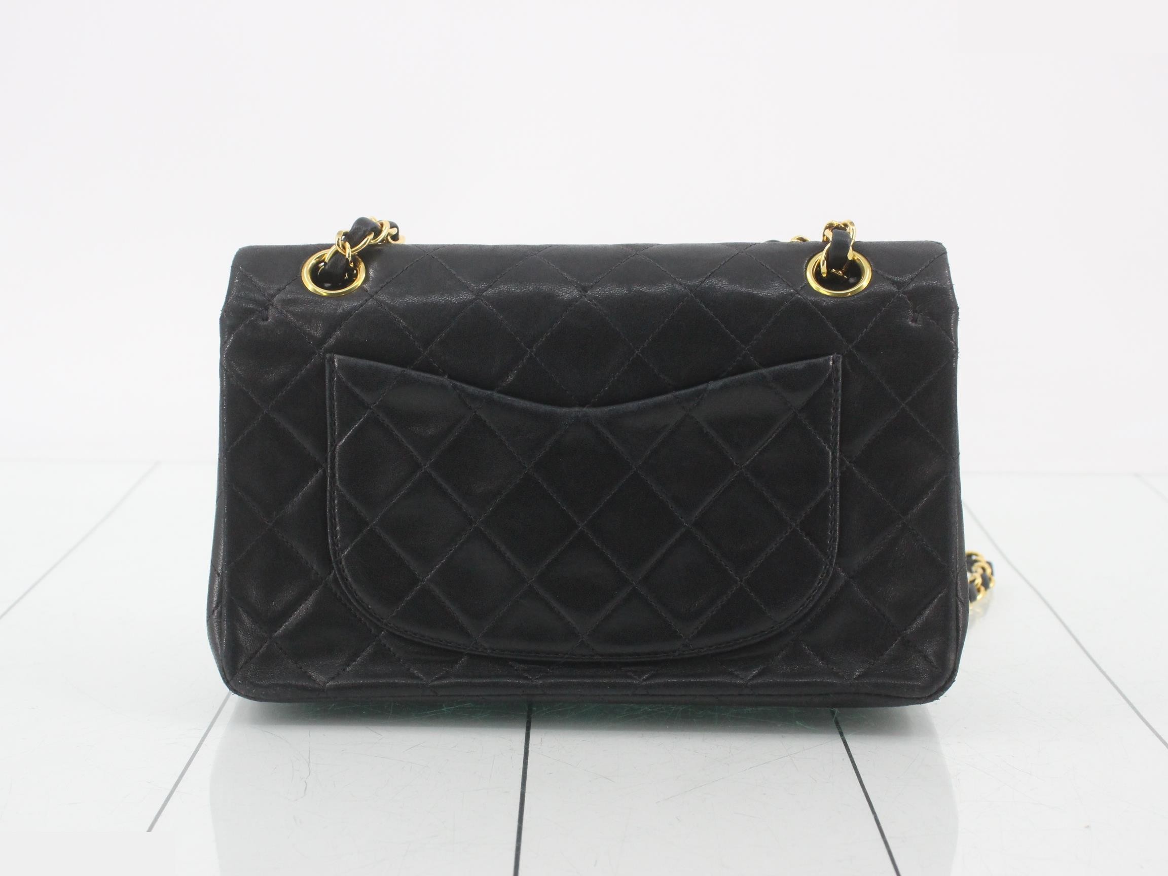 Matelassé Chain Shoulder Bag, Black — view 2