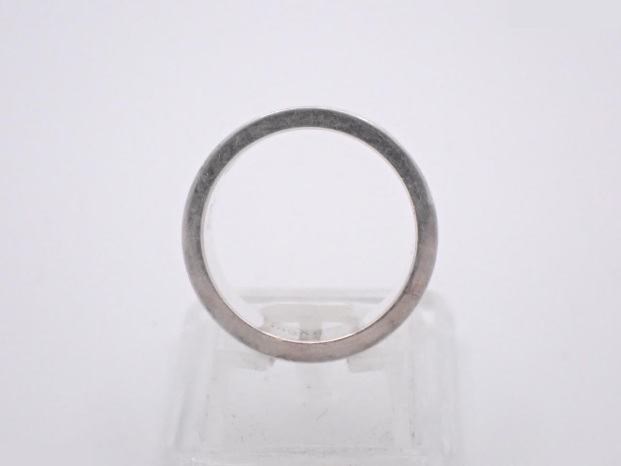 Square G Silver Ring, 925 Sterling Silver, 7.5g, Stamped 11, Actual Size #10 — view 3