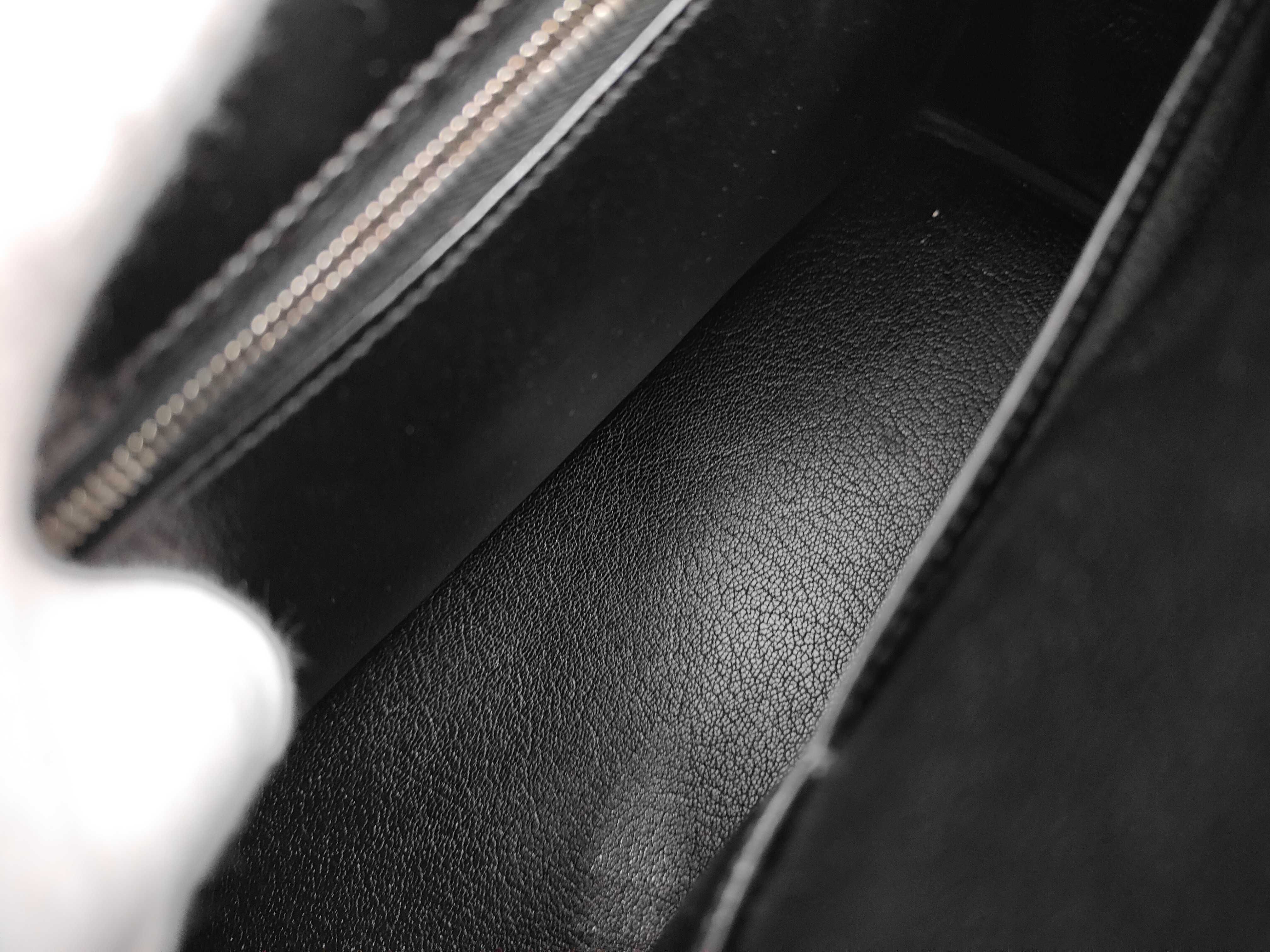 Kelly 28 Box Calf Leather, Black, Silver Hardware, D Stamp, Handbag — view 11