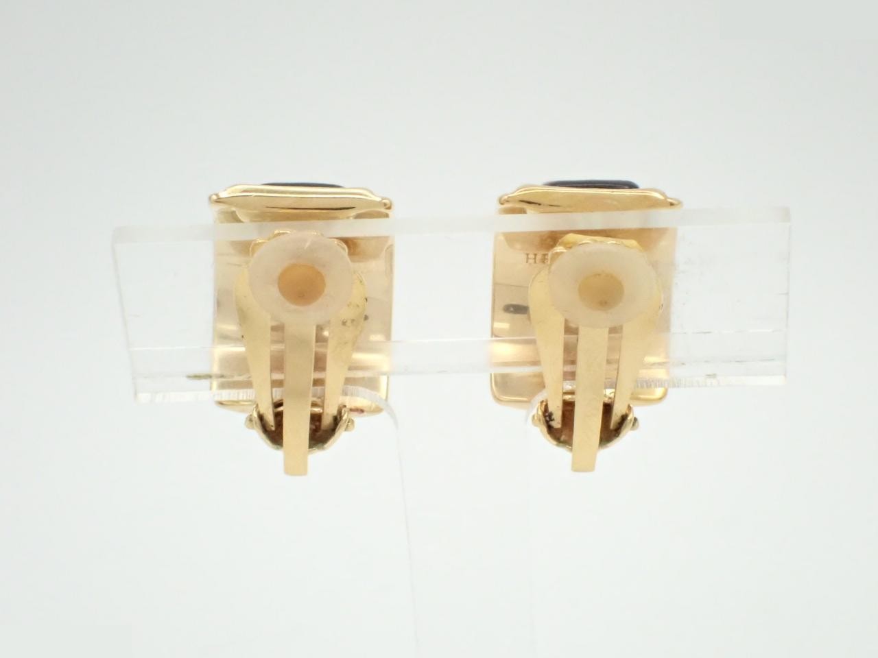 Hermès enamel horse earrings — view 2