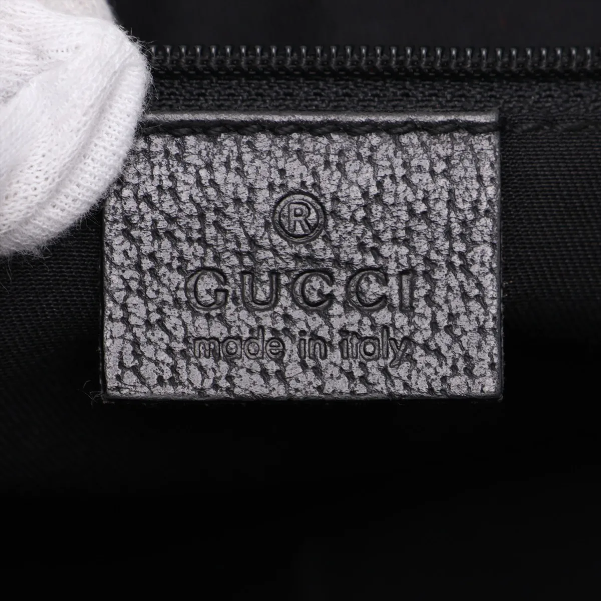 GG Canvas x Leather Shoulder Bag Black 161720 — view 9