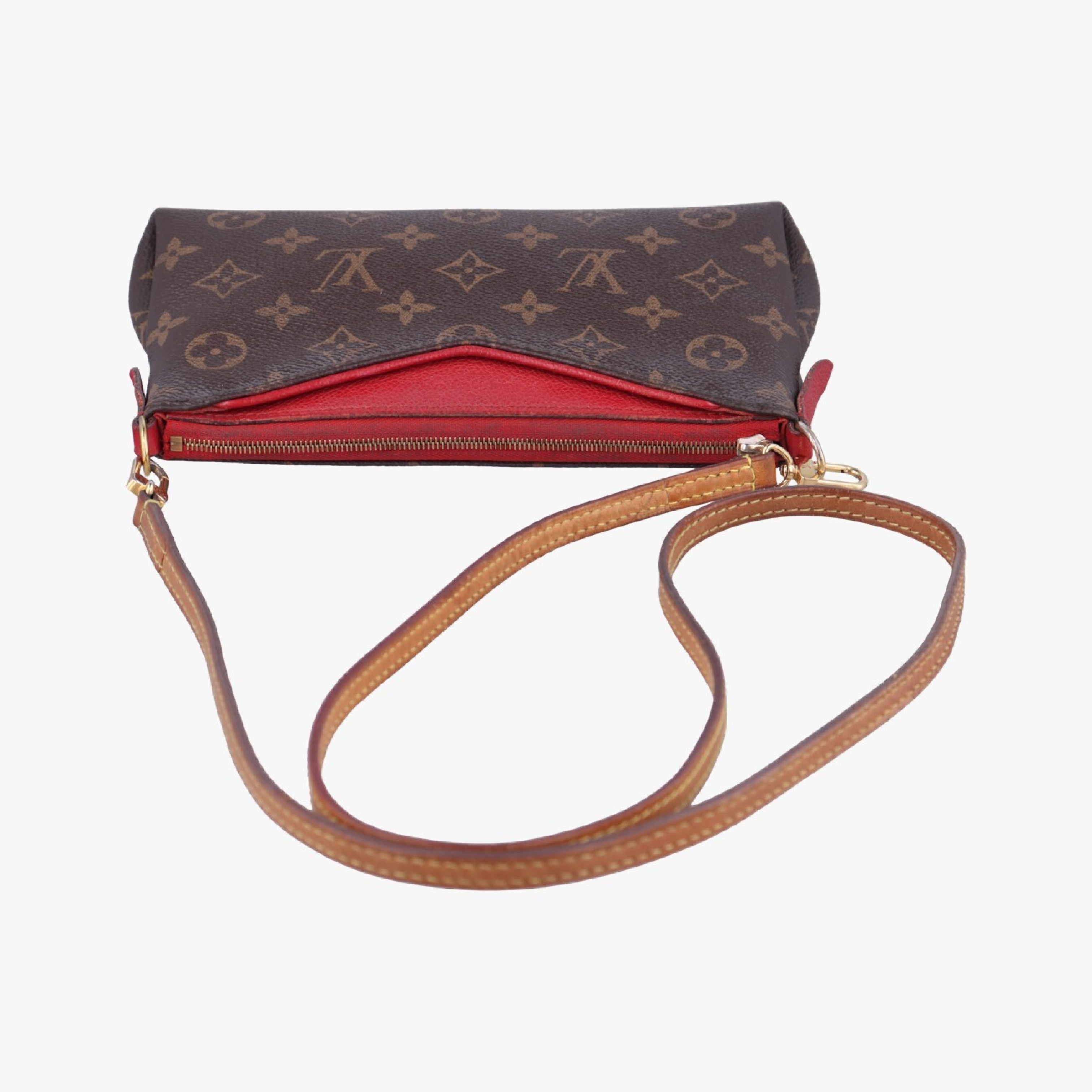 Pallas Clutch Monogram/Brown x Cerise Monogram Canvas x Calf Leather M41638 (Serial Number Unknown) Shoulder Bag — view 5